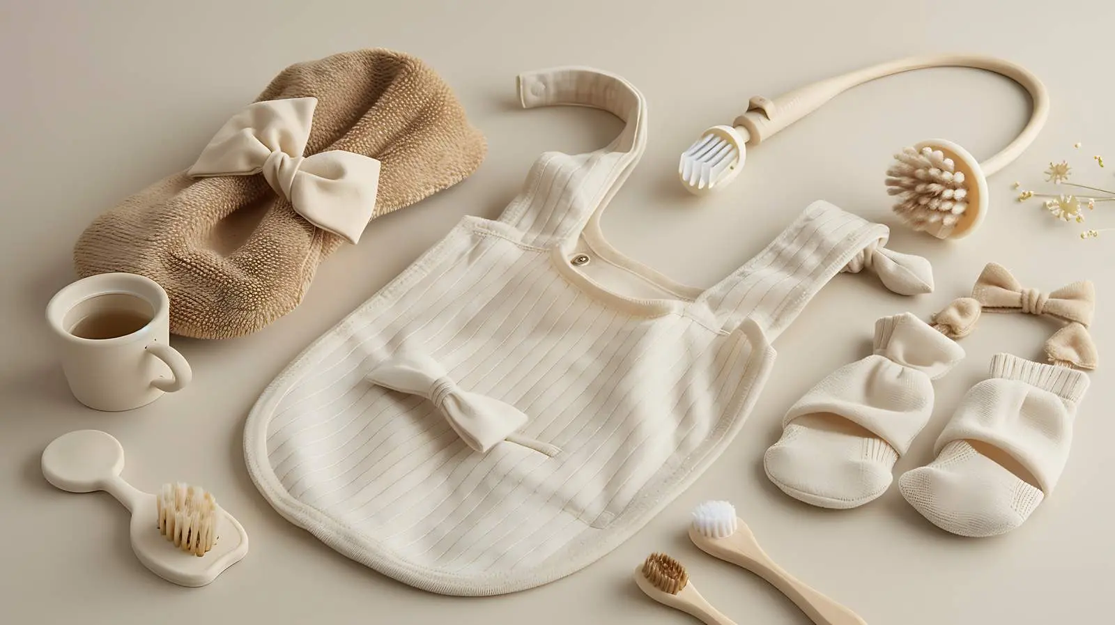 Newborn Muslin Bib and Pacifier Set — free download from Dotvec