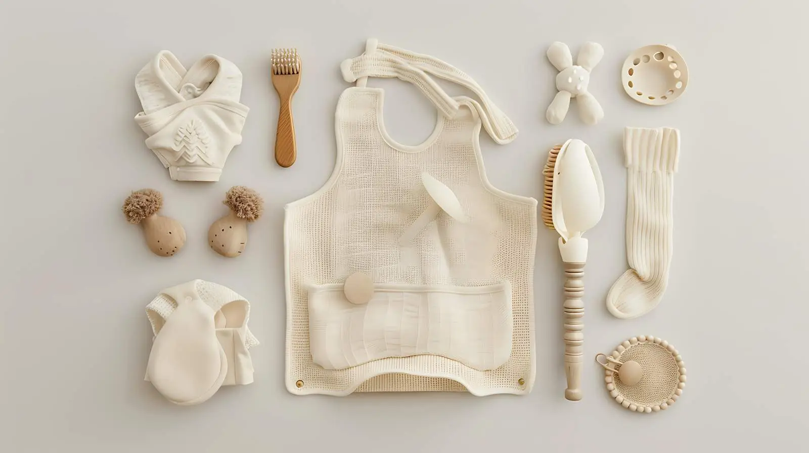 Muslin Bib and Blanket Baby Essentials — free download from Dotvec
