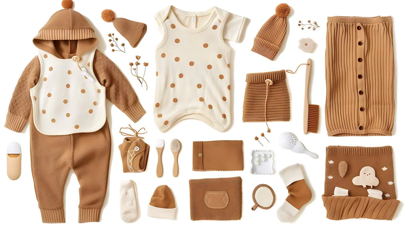 Newborn Baby Muslin Outfit and Accessories Set — free download from Dotvec