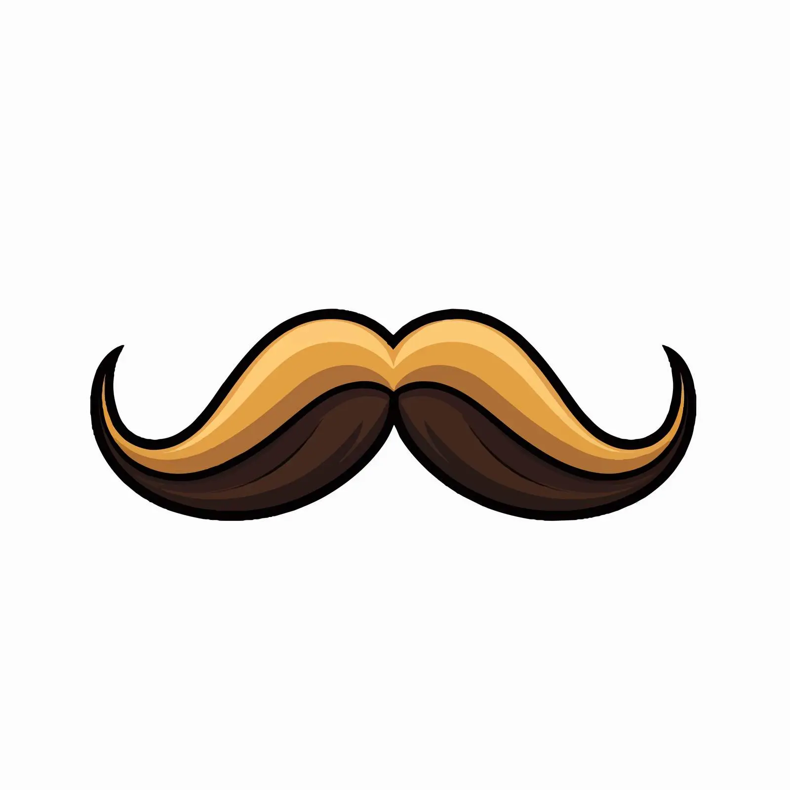 Cartoon Mustache Icon Vector Illustration — free download from Dotvec