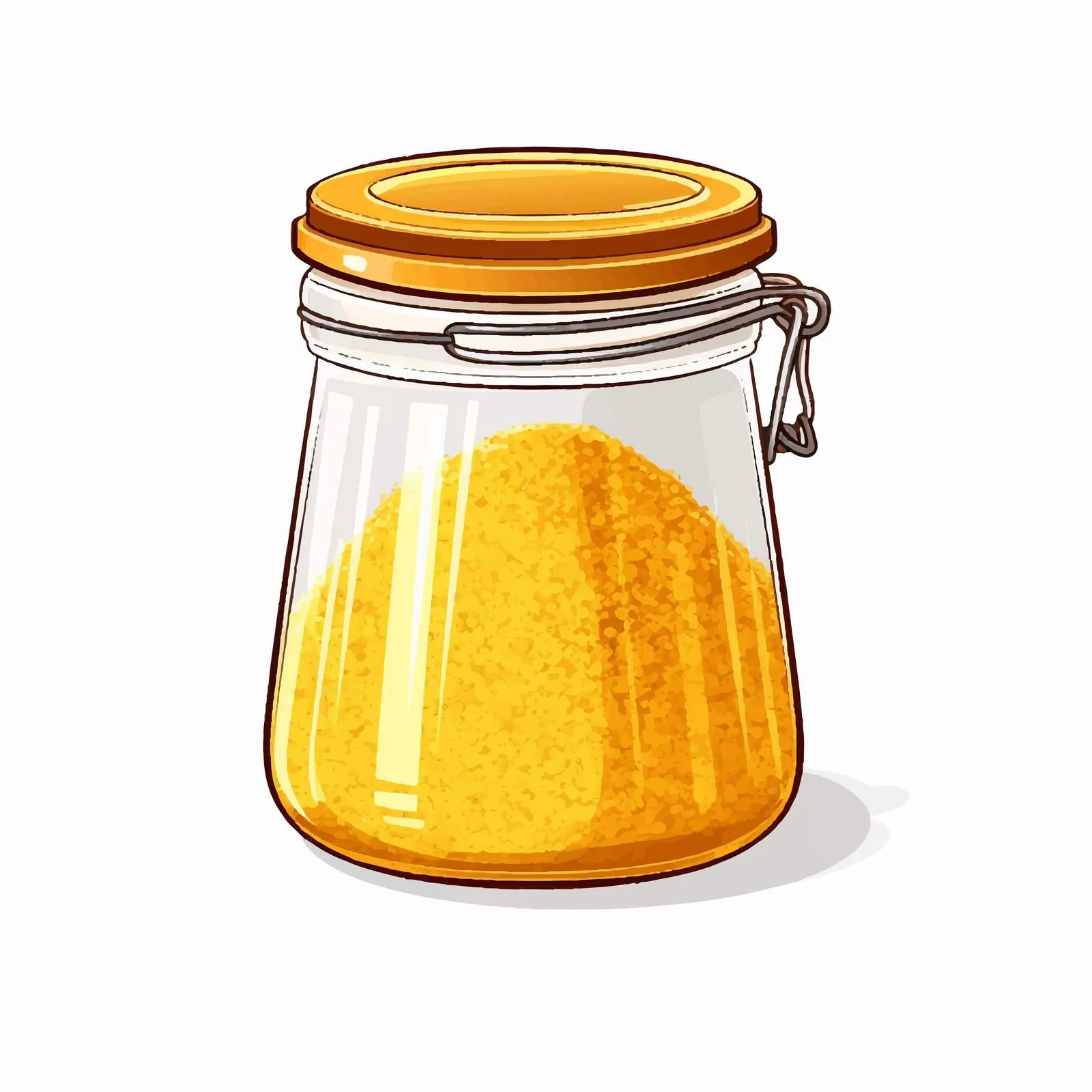 Mustard Powder in Clear Jar on White Background — free download from Dotvec
