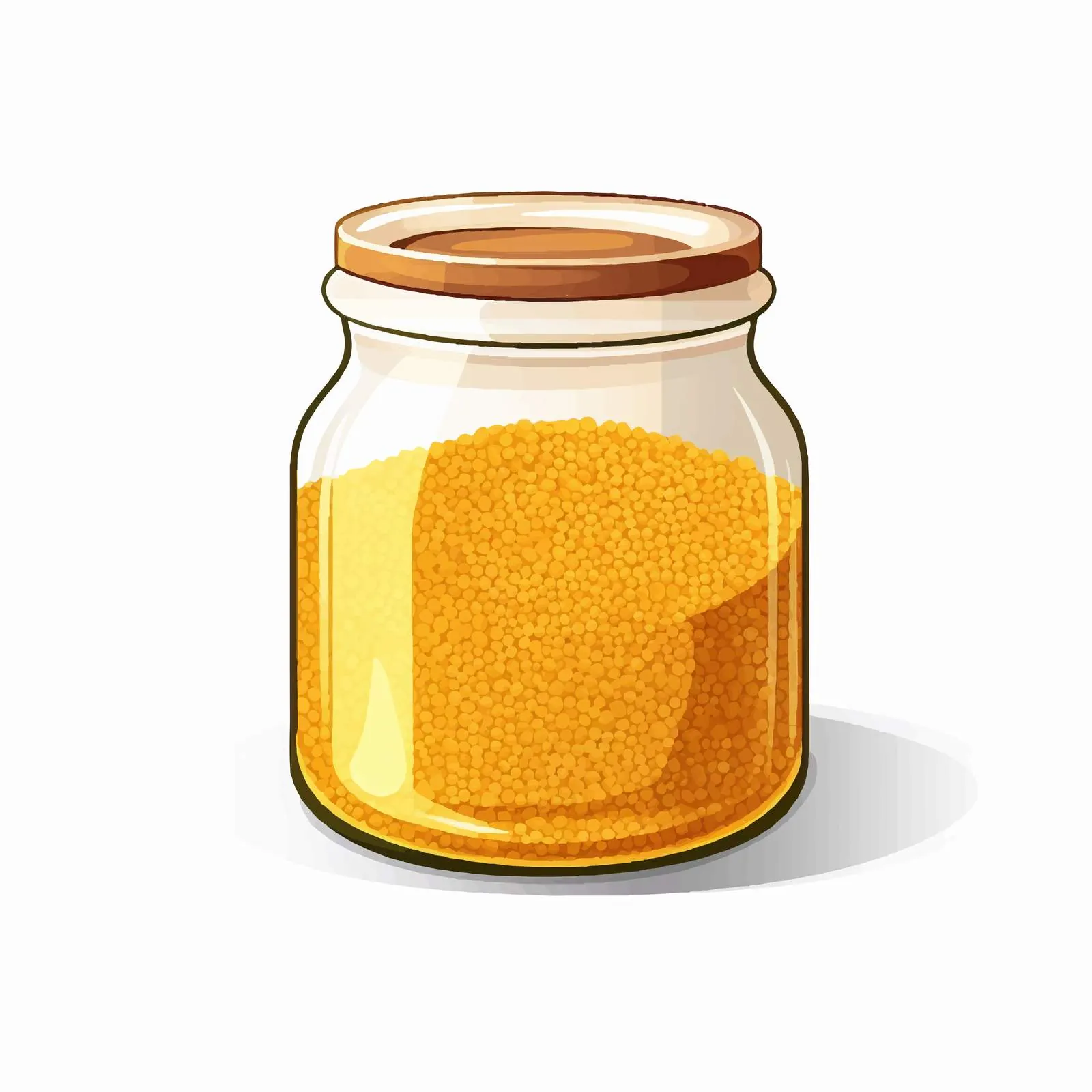 Mustard Powder in Clear Jar on White Background — free download from Dotvec