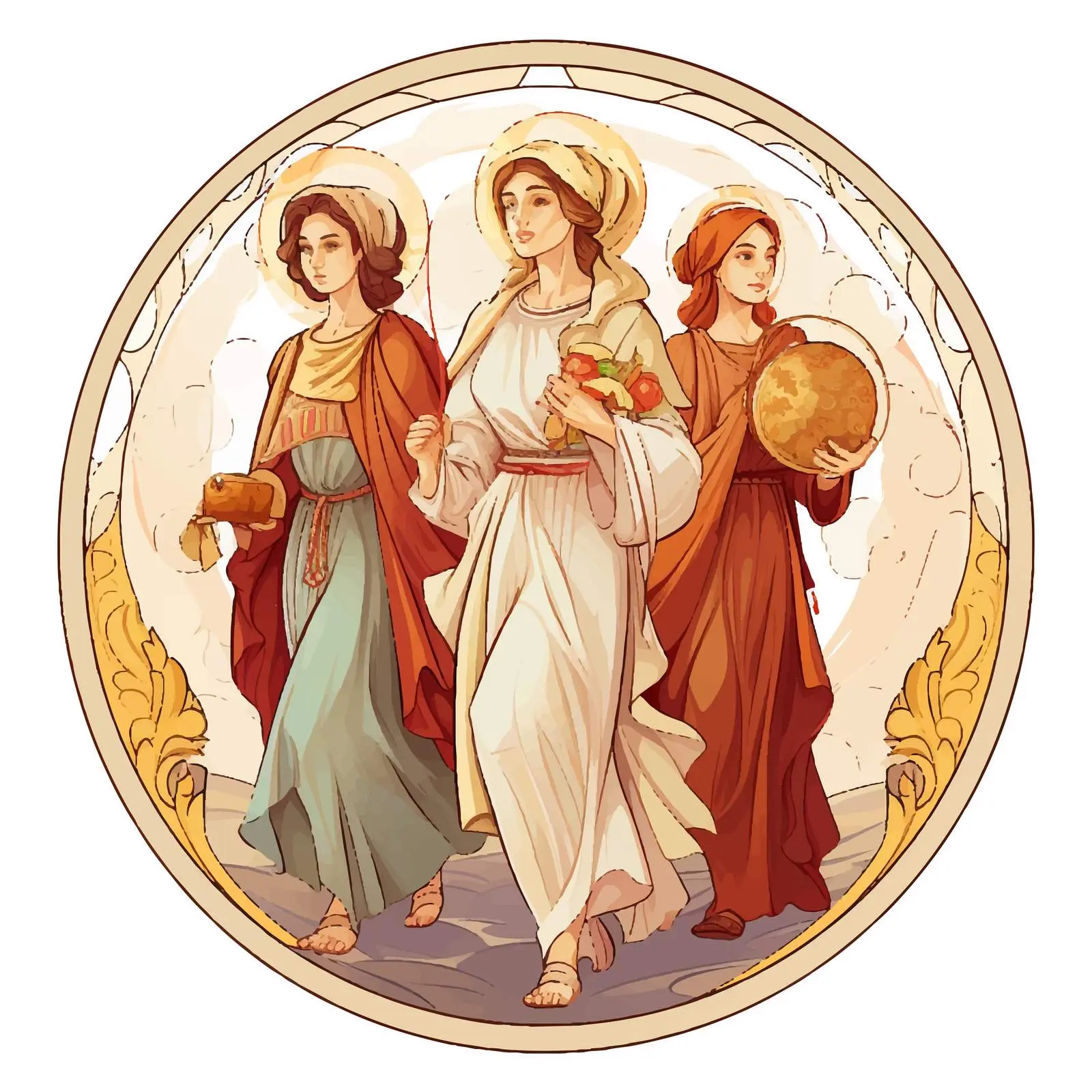 Myrrhbearers at Christ's Tomb — free download from Dotvec