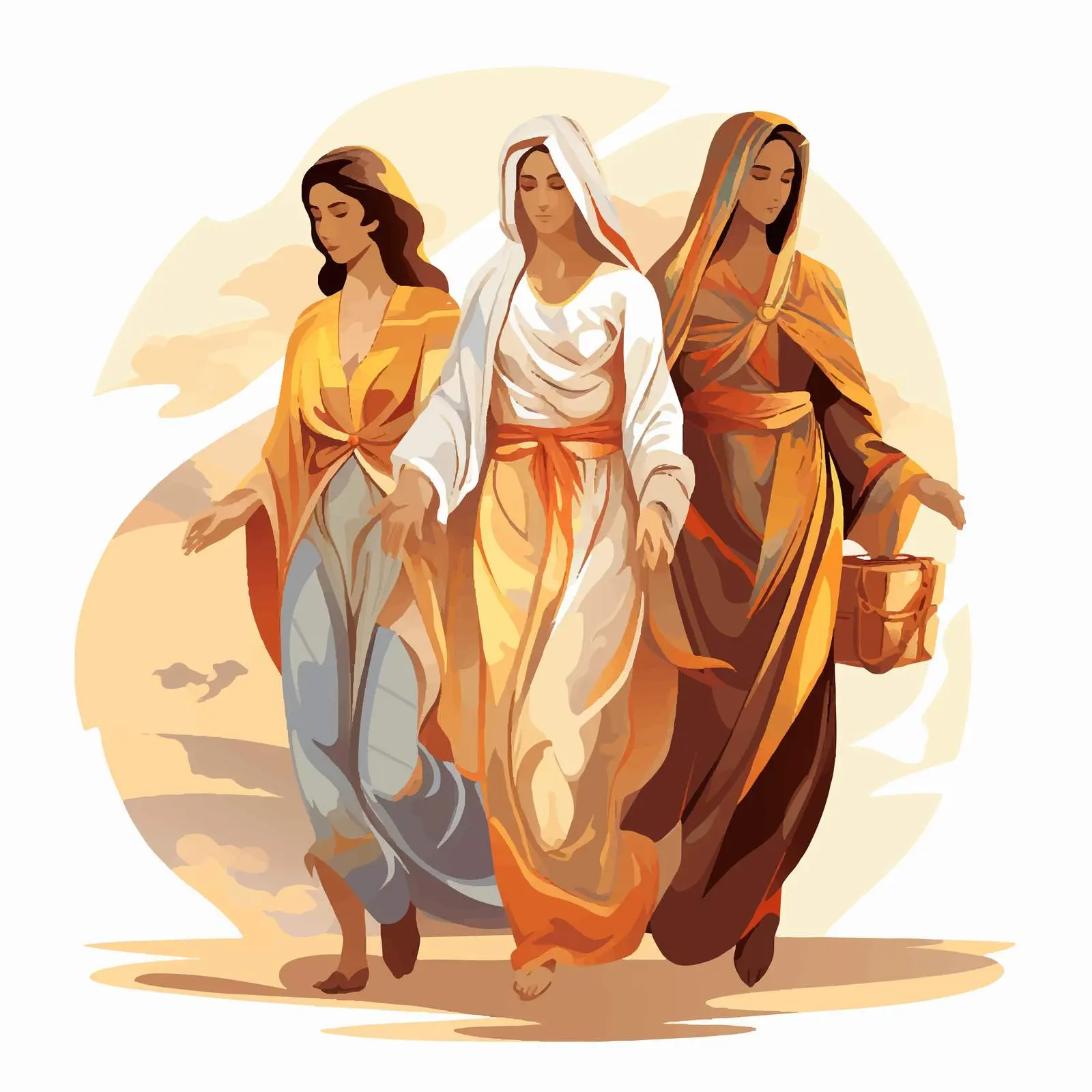 Myrrhbearers at the Tomb of Christ — free download from Dotvec