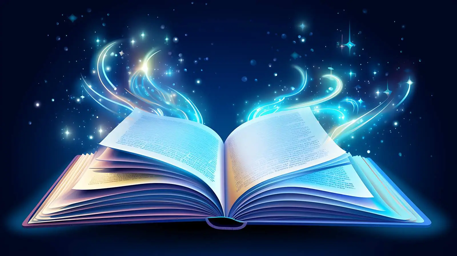 Enchanting Open Book with Sparkling Bubbles — free download from Dotvec