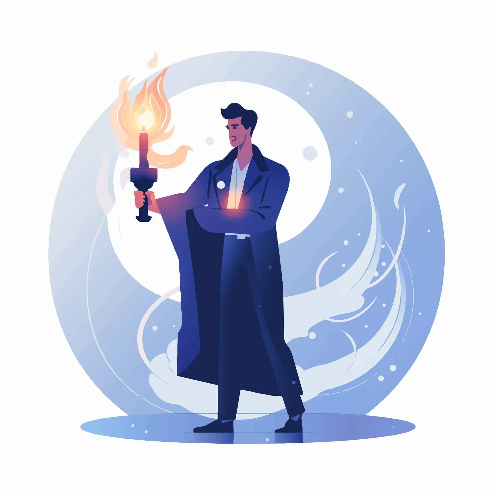 Mystic Power Concept - Abstract Unknown Man — free download from Dotvec