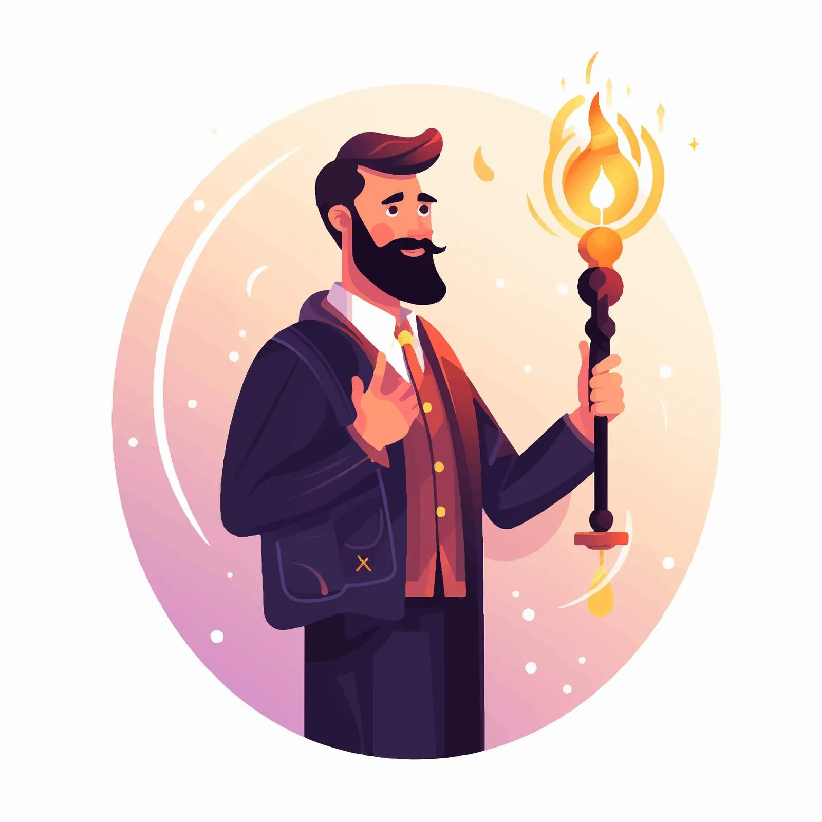 Mystic Esoteric Power Concept Illustration — free download from Dotvec