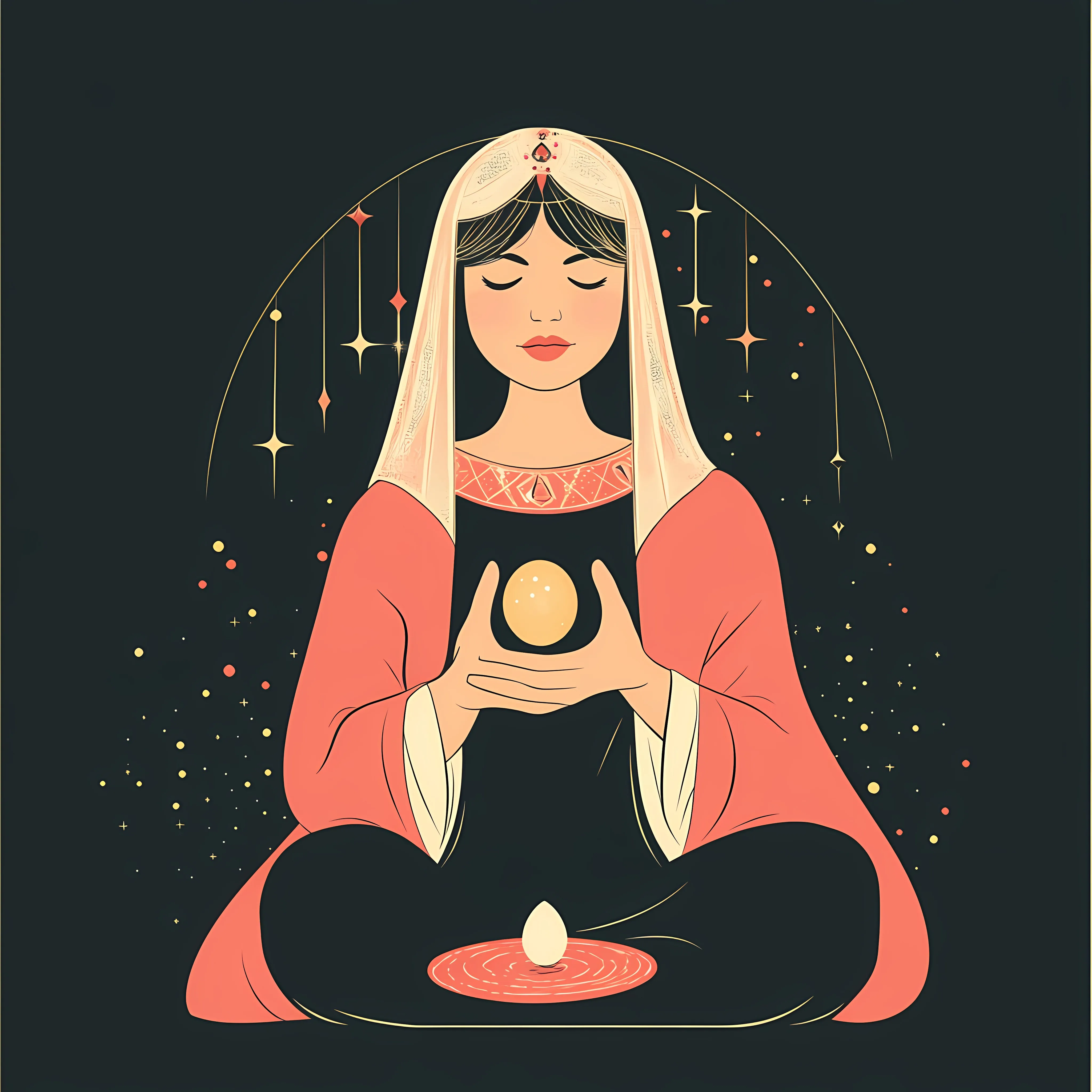 Mystic Women Fortune Tellers Vector Illustration — free download from Dotvec
