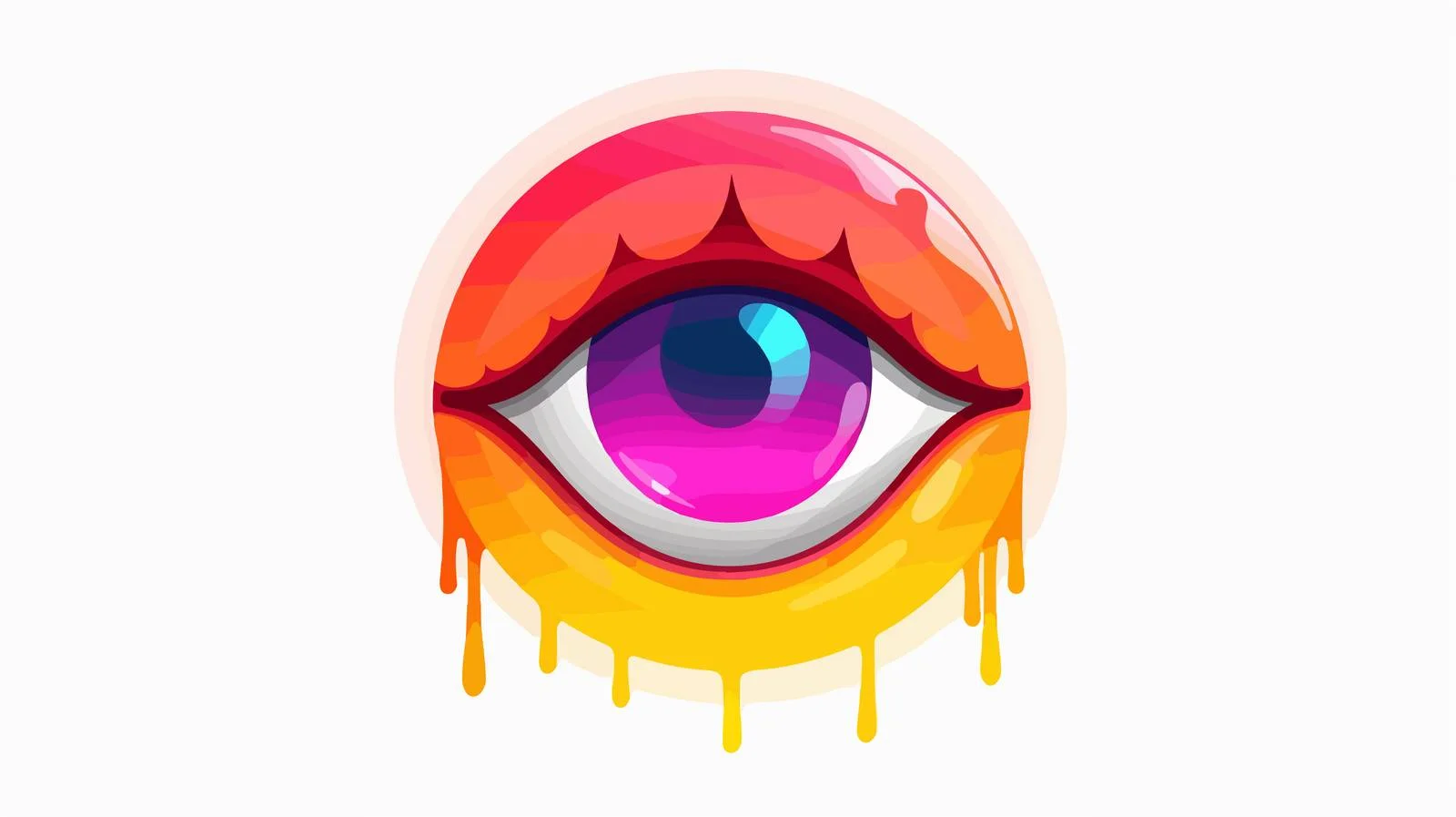 Mystic Eye Crying Blood Circular Icon — free download from Dotvec