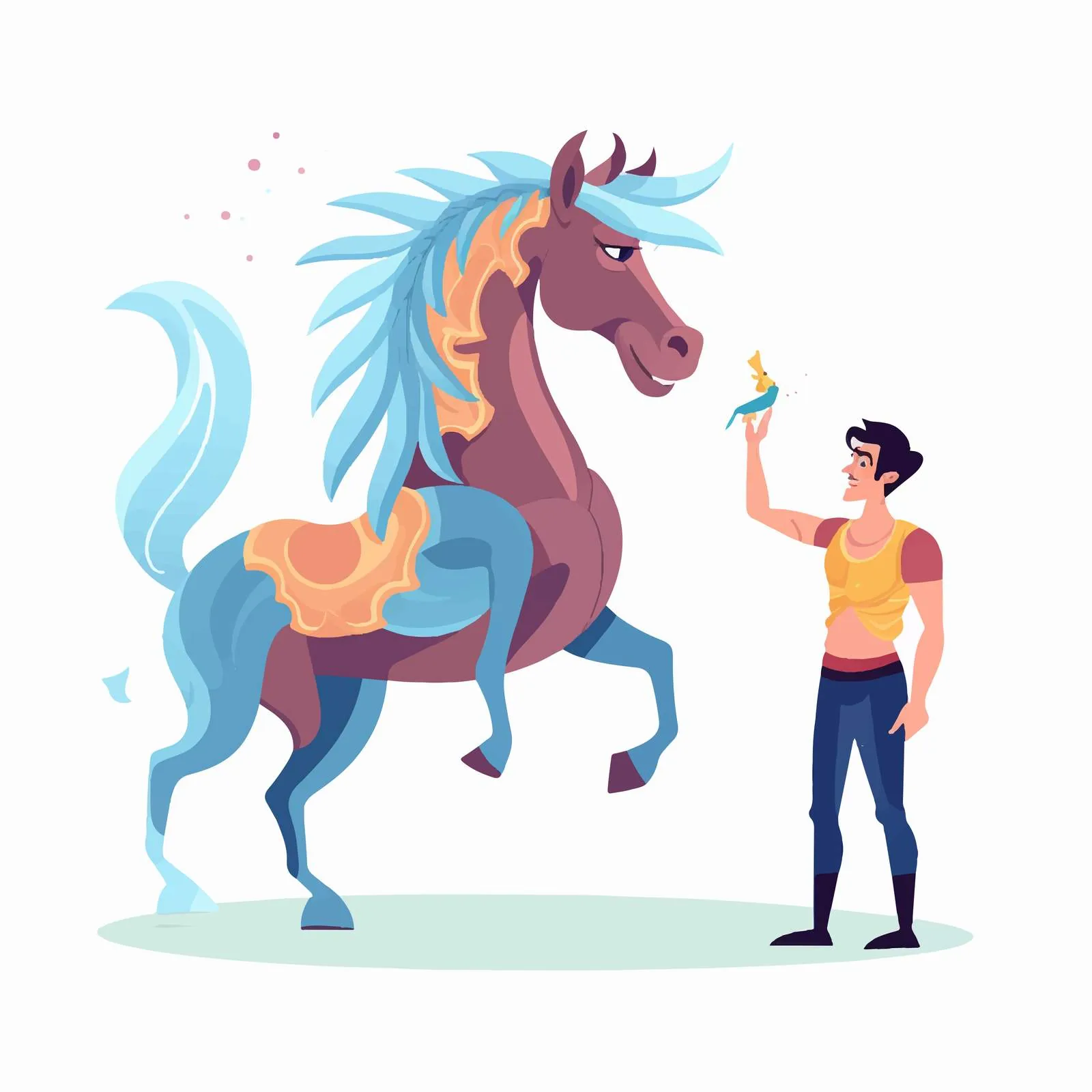 Half Horse and Man Mythical Creature Vector Illustration — free download from Dotvec