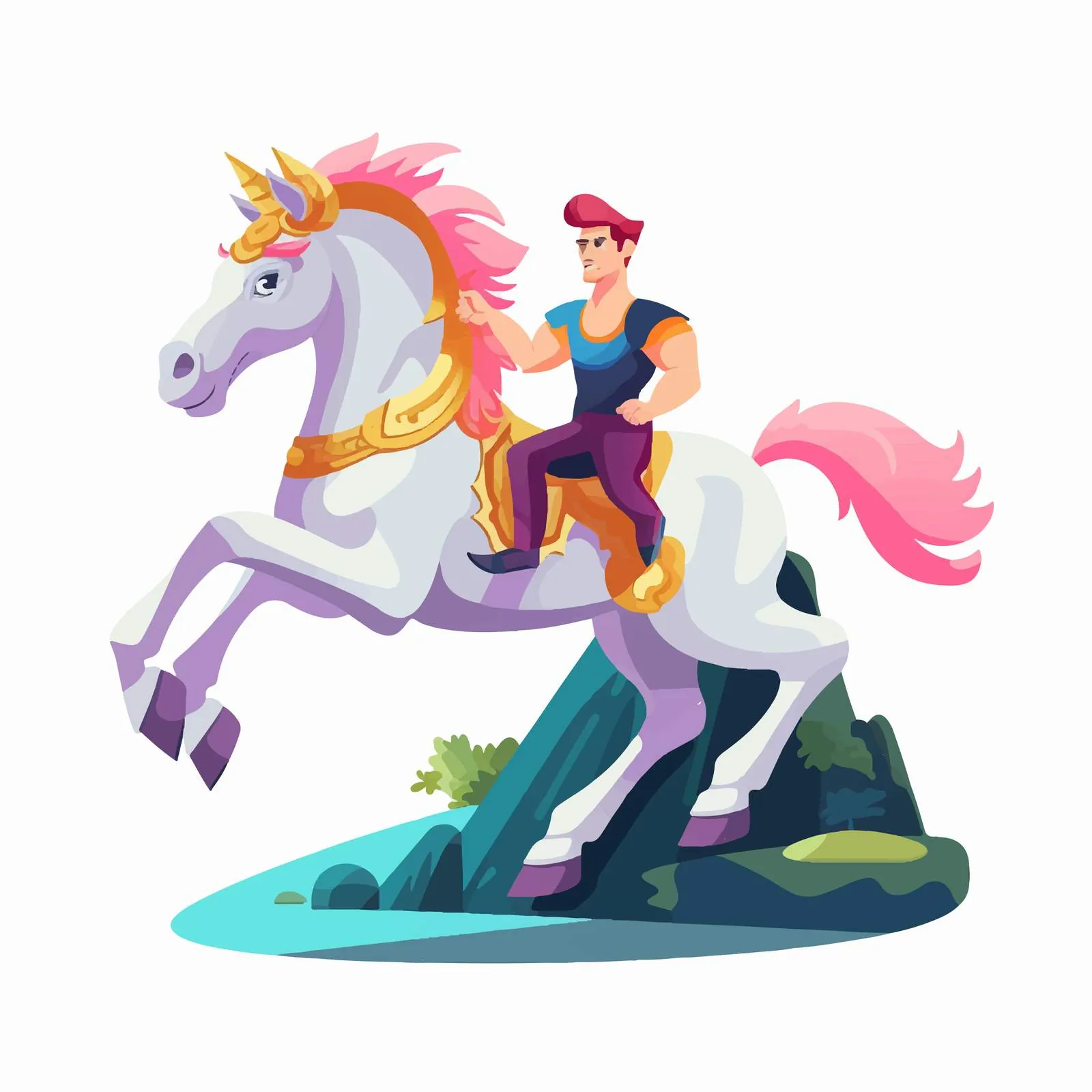 Mythical Creature Half Horse Guy Vector Illustration — free download from Dotvec