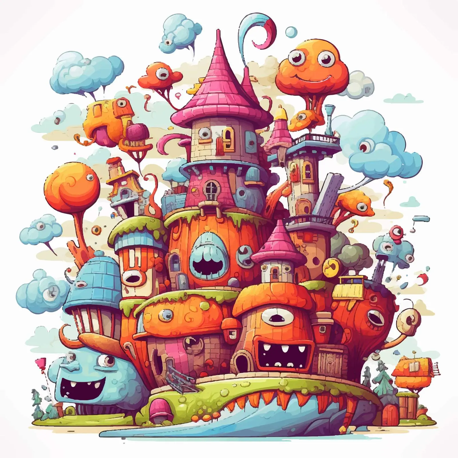 Cartoon Vector Illustration Isolated on White Background — free download from Dotvec