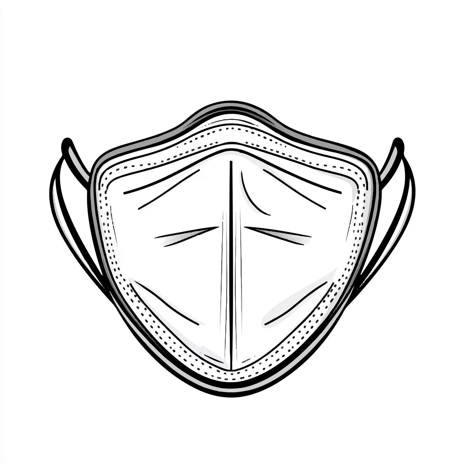 Black and White N95 Face Mask Vector Illustration — free download from Dotvec