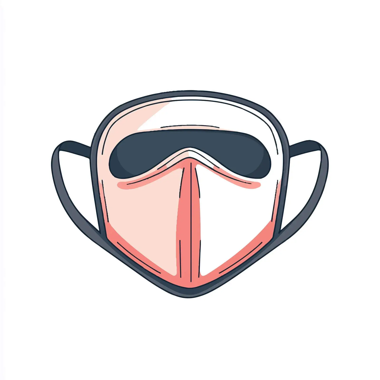 N95 Face Mask Cartoon Vector Illustration — free download from Dotvec