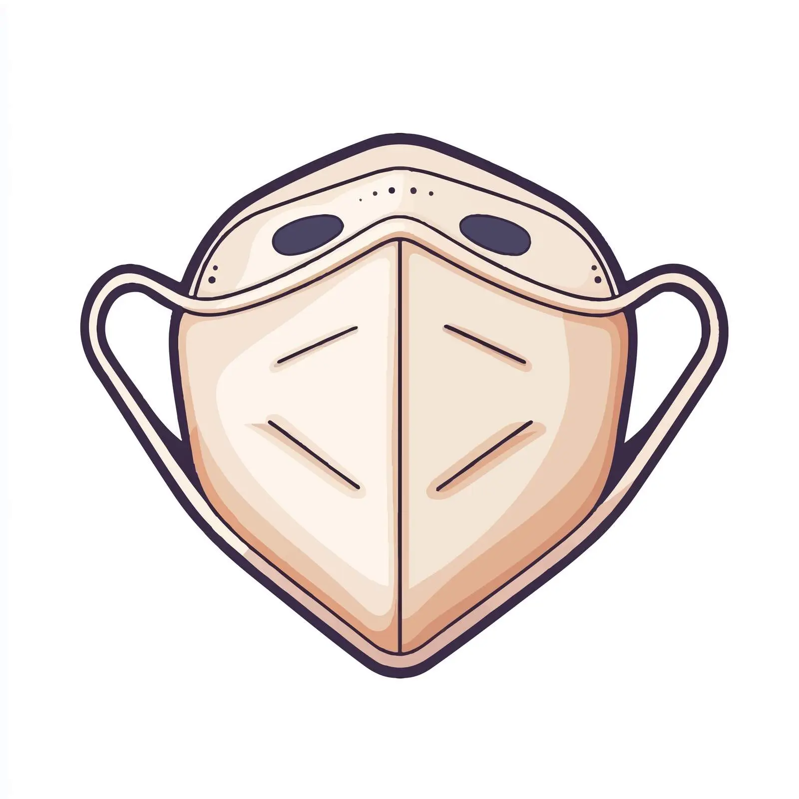 N95 Face Mask Cartoon Vector Illustration — free download from Dotvec