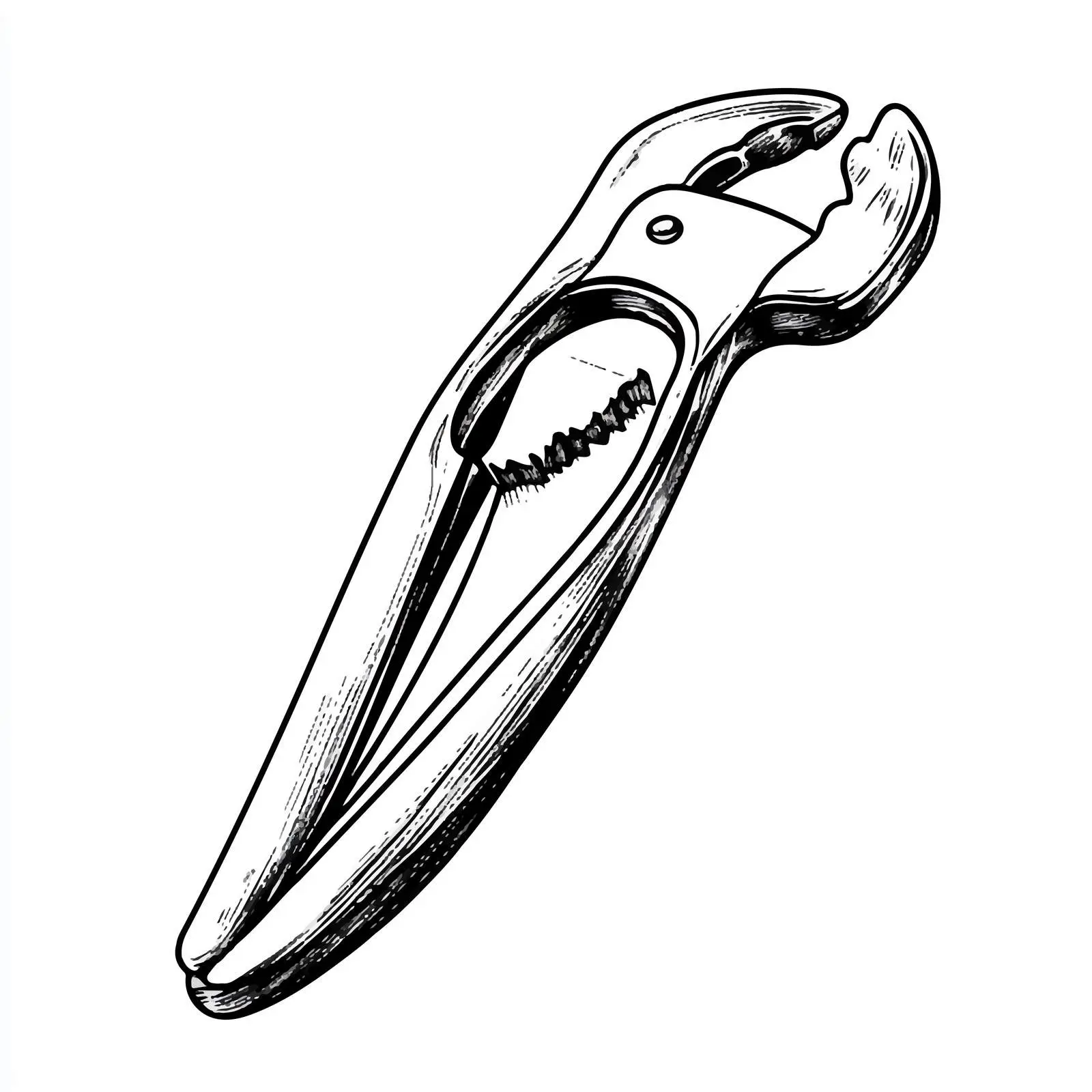Black and White Nail Cutter Cartoon Vector — free download from Dotvec
