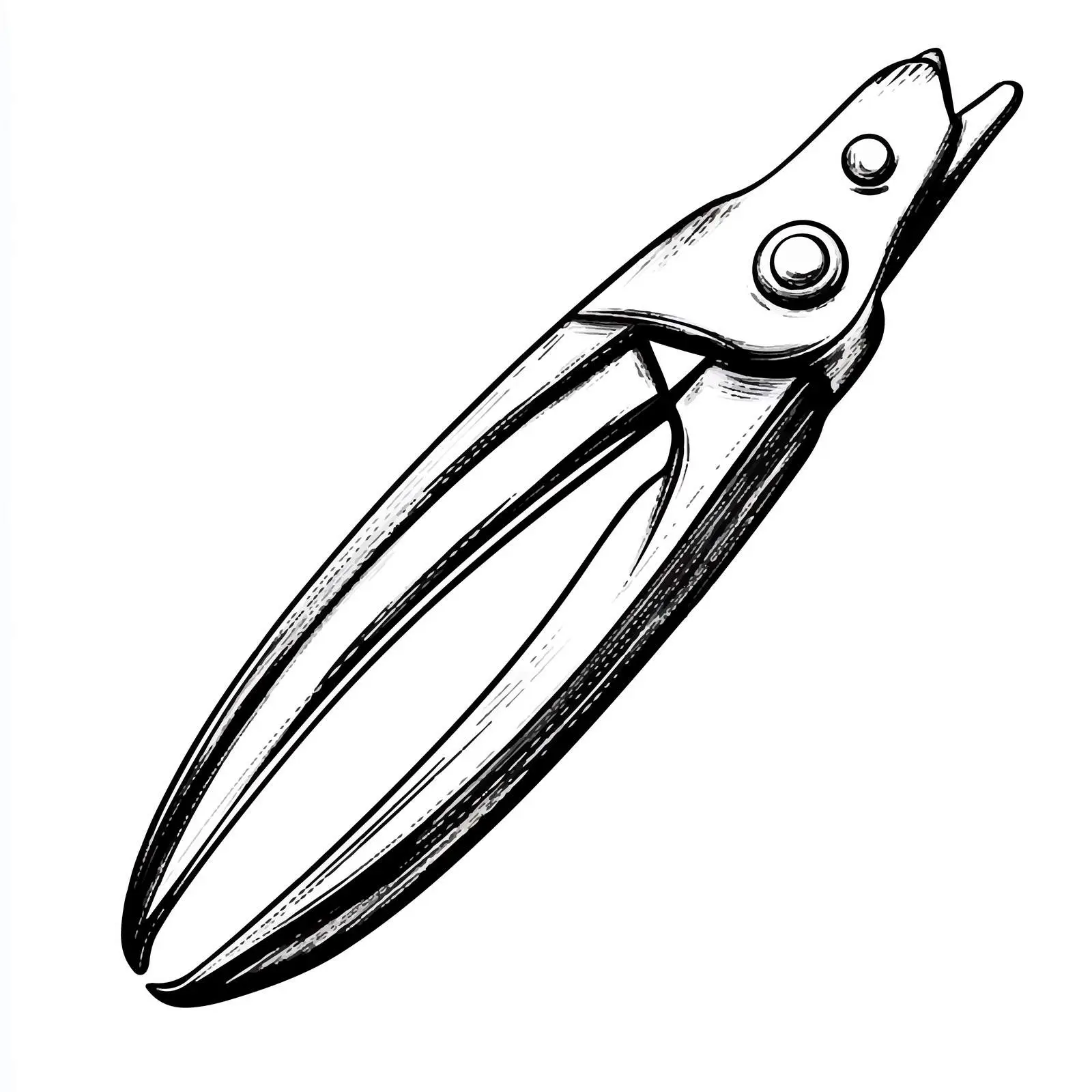 Black and White Nail Cutter Vector Illustration — free download from Dotvec
