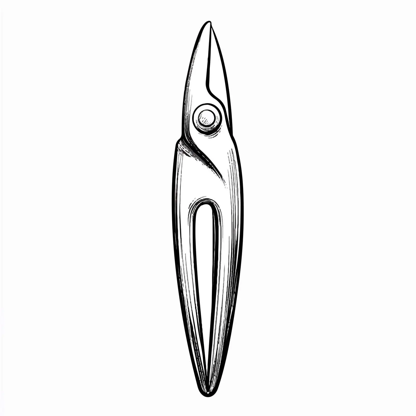 Nail Cutter Cartoon Vector Black and White Illustration – free cartoon tools image from Dotvec
