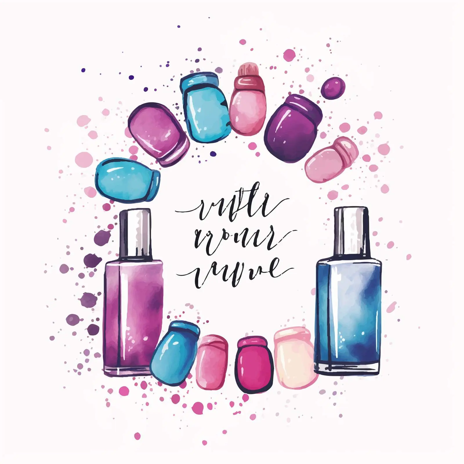 Trendy Nail Art Handwritten Quote Vectors — free download from Dotvec