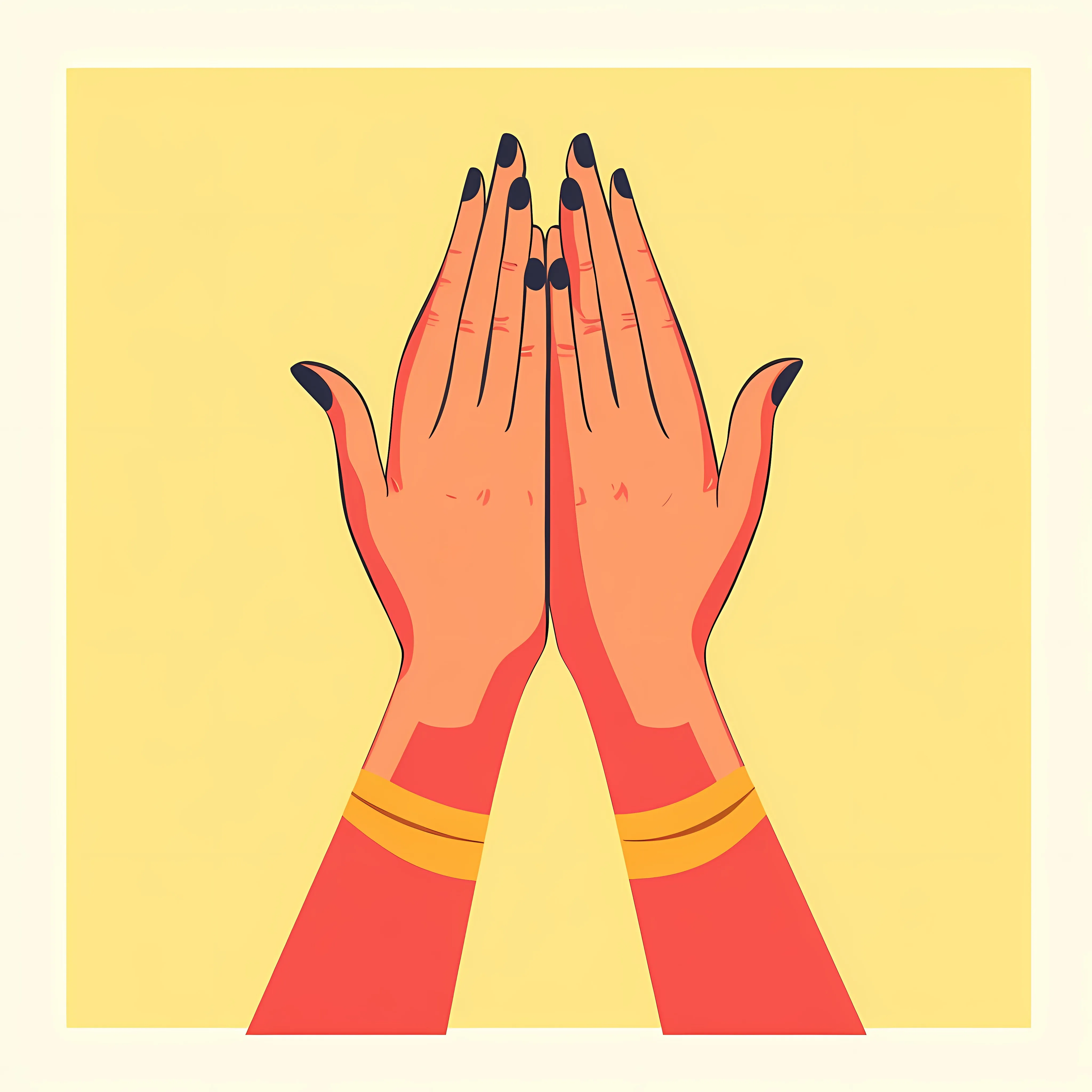 Namaste Hands Gesture Vector Illustration — free download from Dotvec
