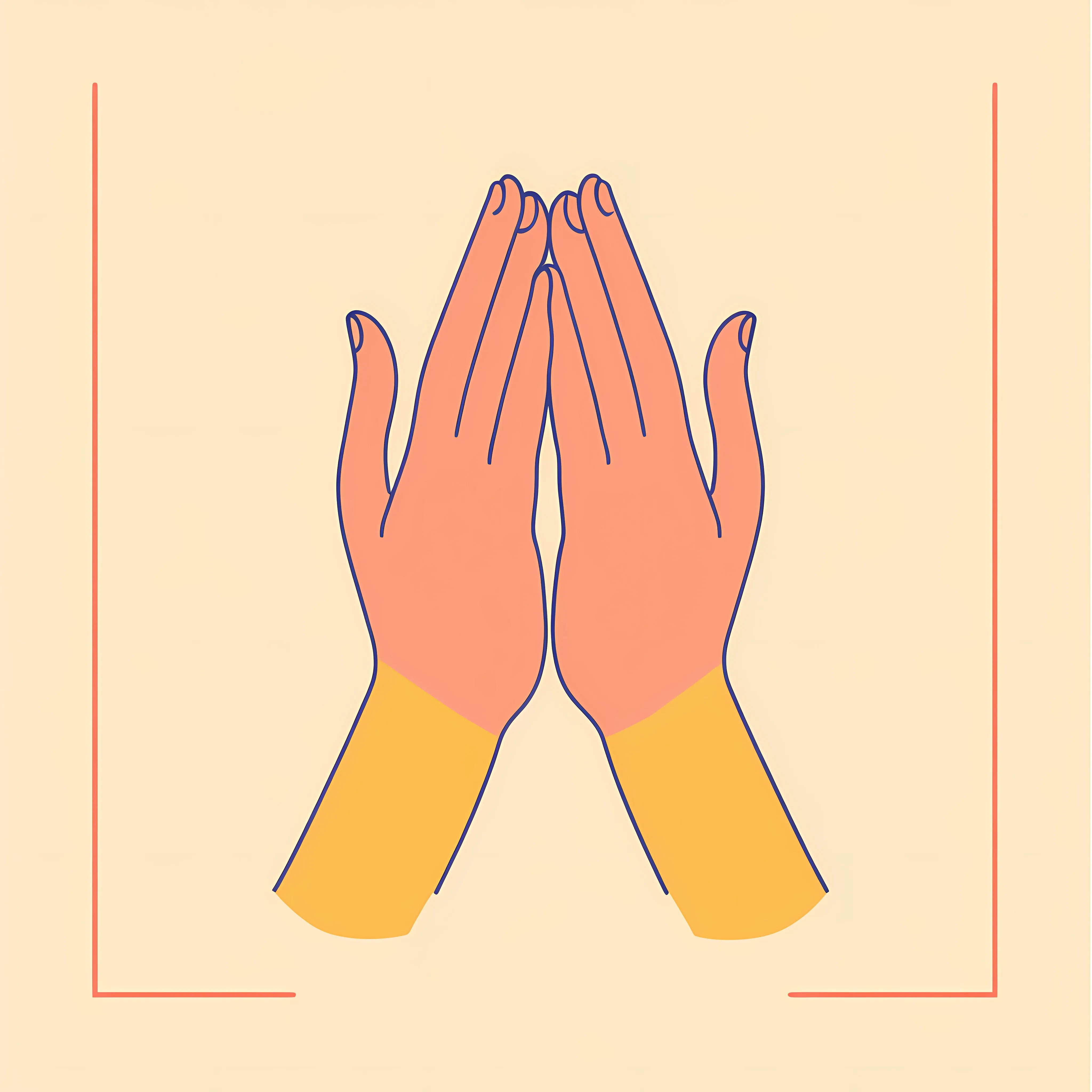 Namaste Hand Gesture Vector Illustration — free download from Dotvec