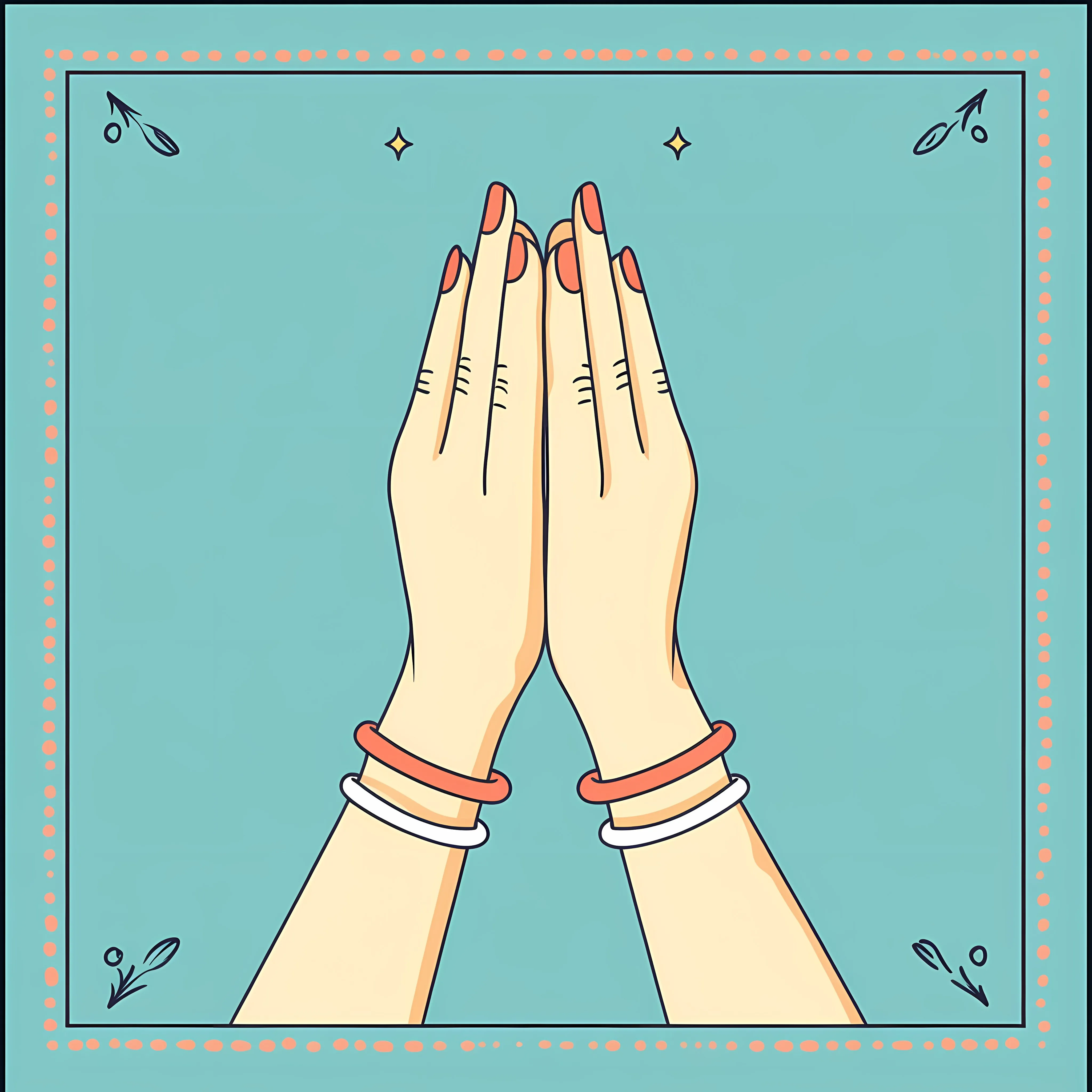 Namaste Hand Gesture Vector Illustration — free download from Dotvec