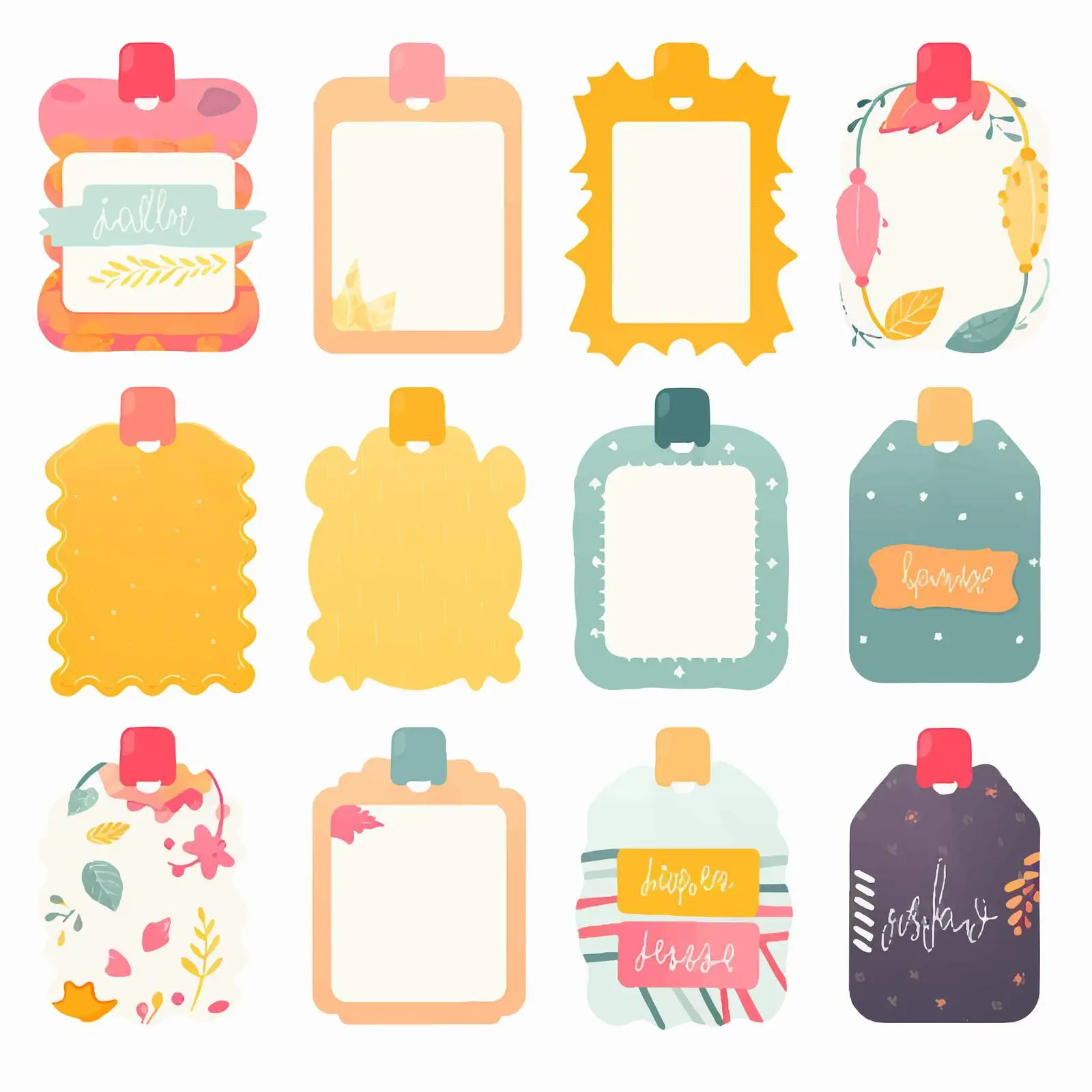 Kids Supplies and Clothing Address Tag — free download from Dotvec