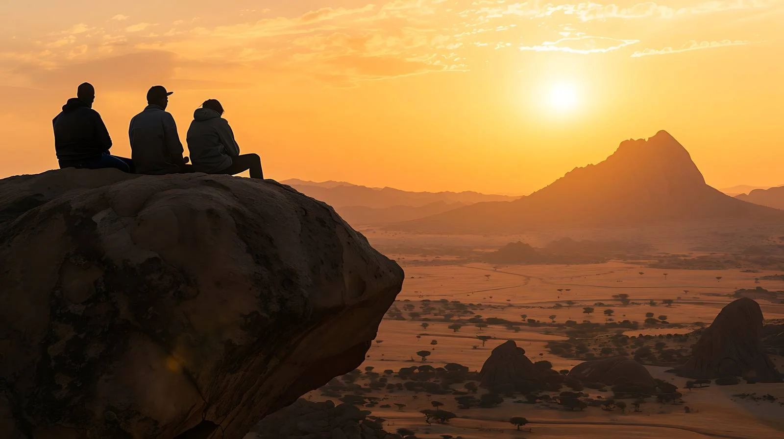 Friends Enjoying Scenic View in Namibia — free download from Dotvec
