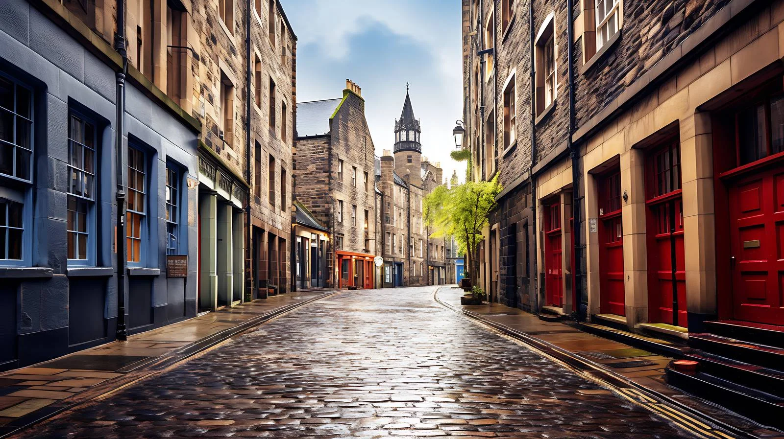Historic Alleyways of Old Edinburgh Surroundings — free download from Dotvec