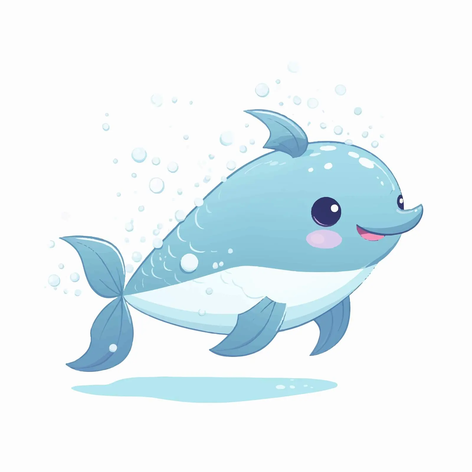 Cute Narwhal Swimming in Ocean — free download from Dotvec