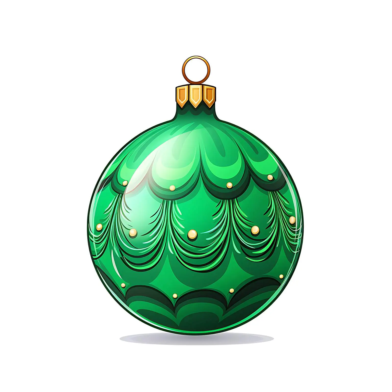 Classic Christmas Ball Ornament on White Background — free download from Dotvec
