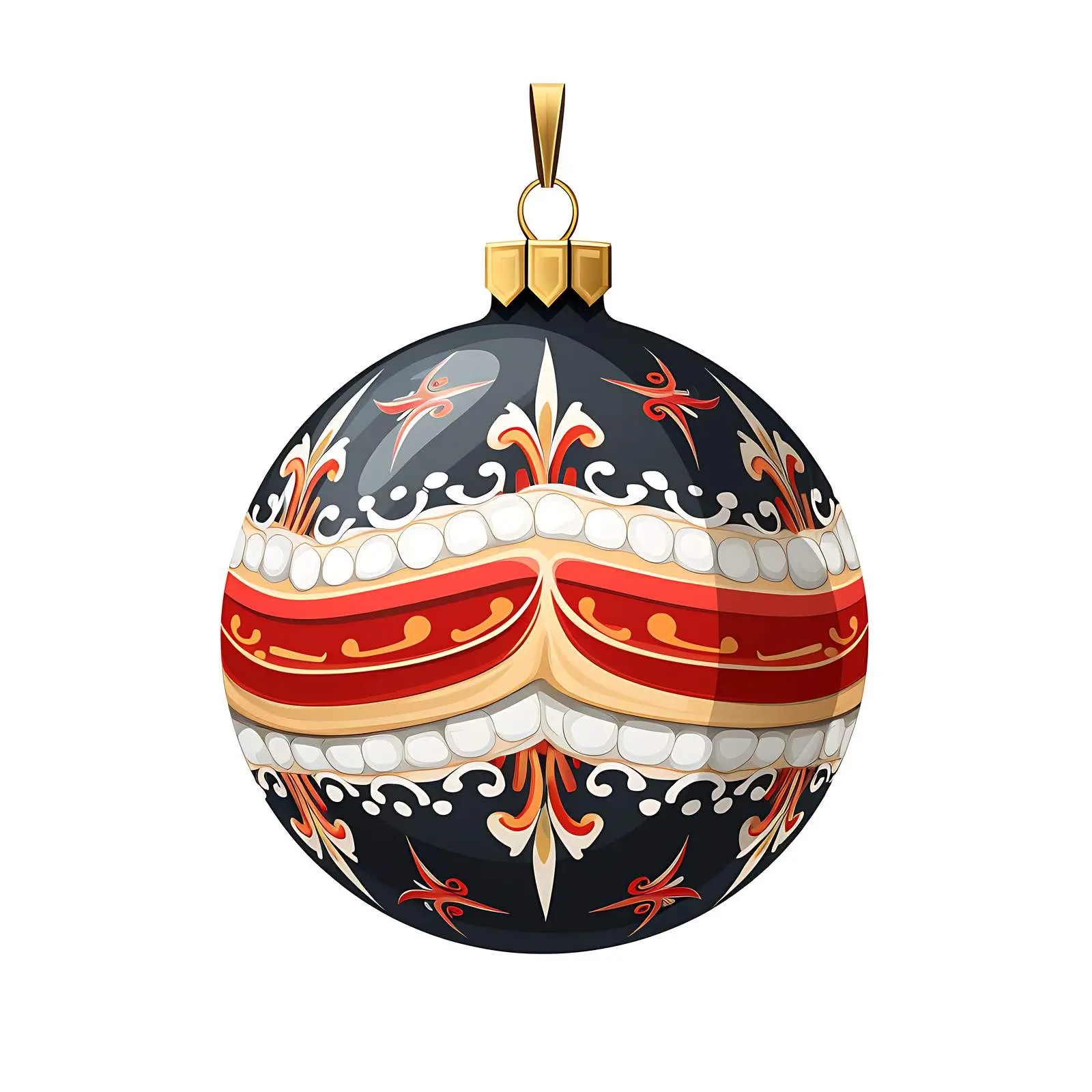 Classic Christmas Tree Ornament on White Background — free download from Dotvec
