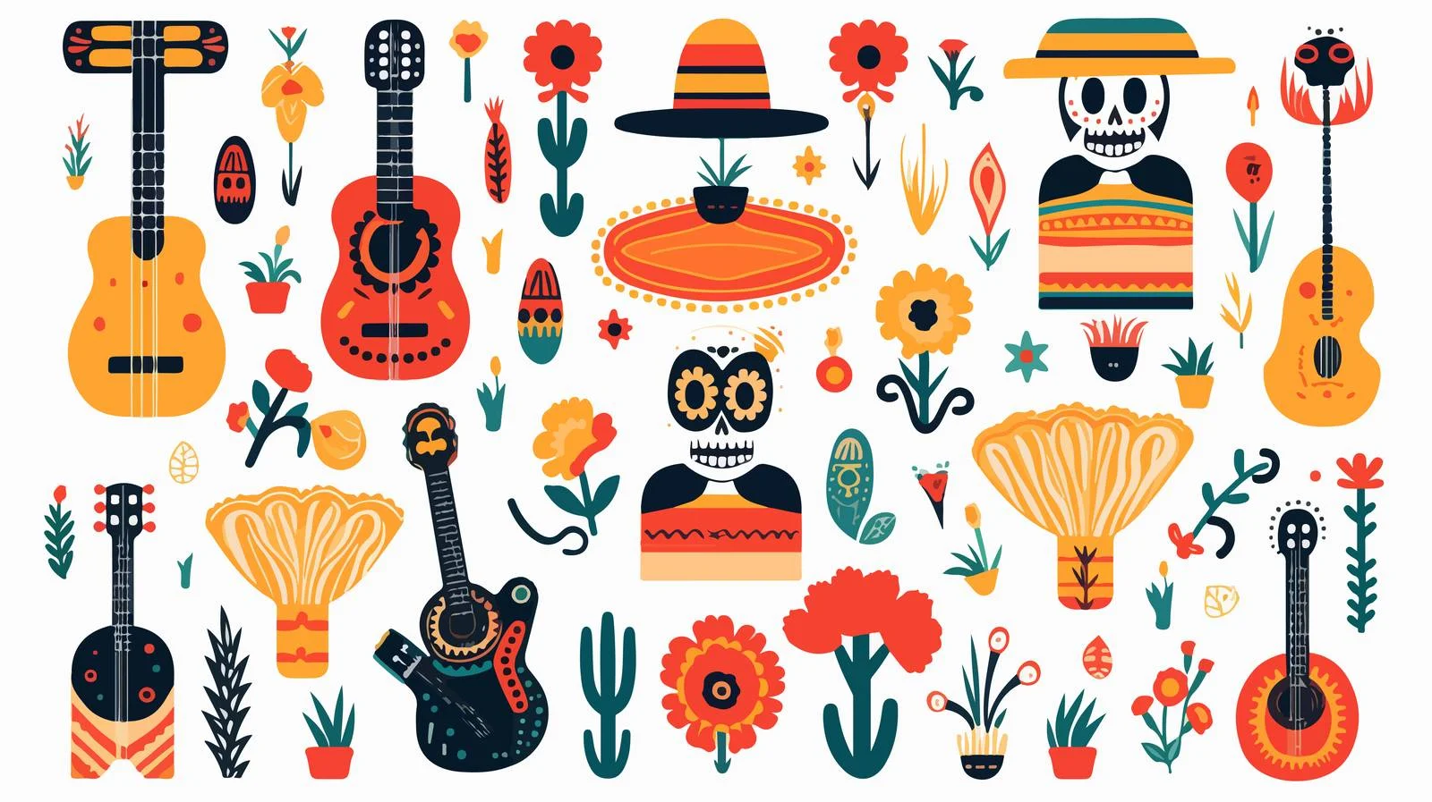 Exploring Mexican Icons and Folklore Celebration — free download from Dotvec