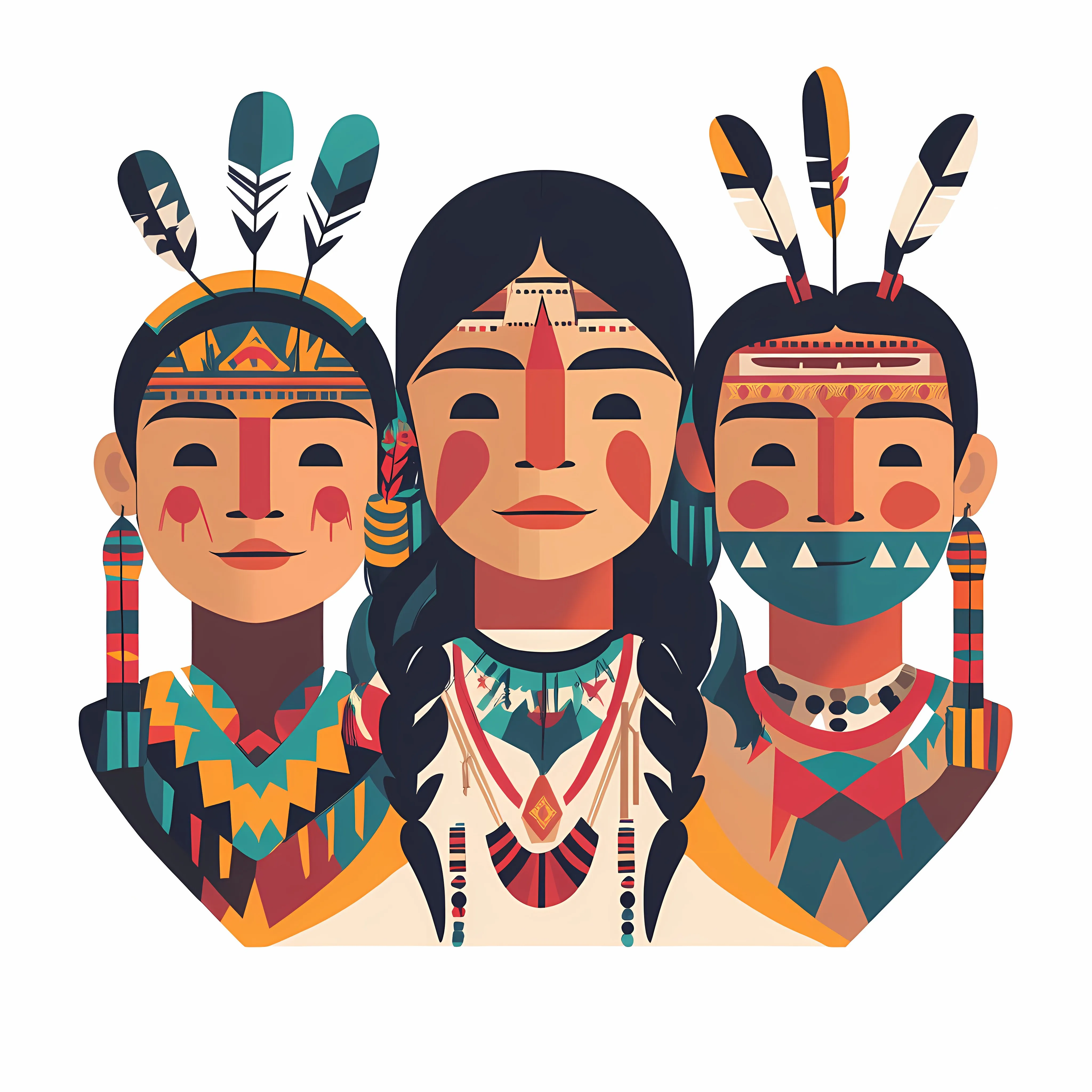 Native Indigenous People Flat Vector Illustration — free download from Dotvec