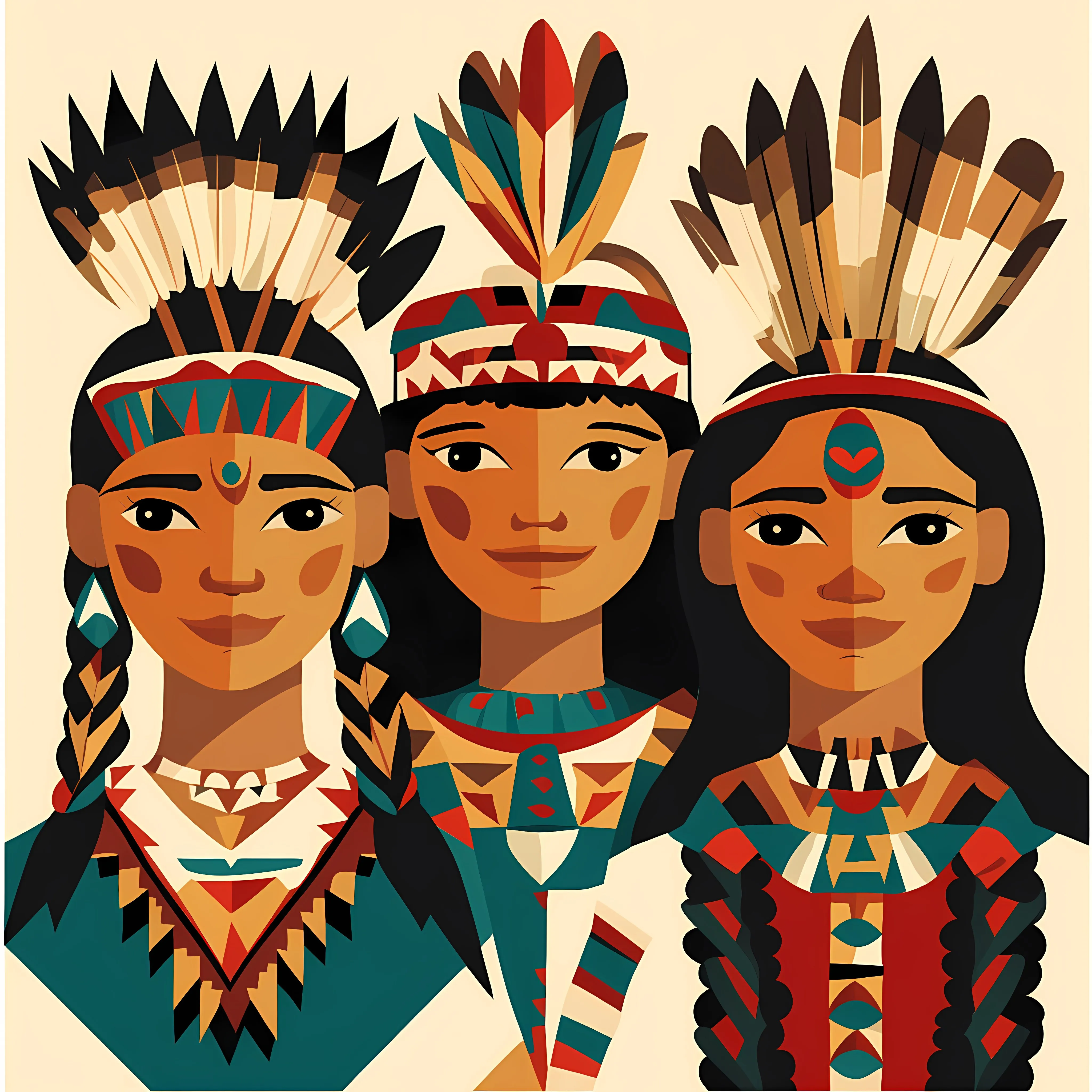 Native Indigenous People Flat Vector Illustration — free download from Dotvec