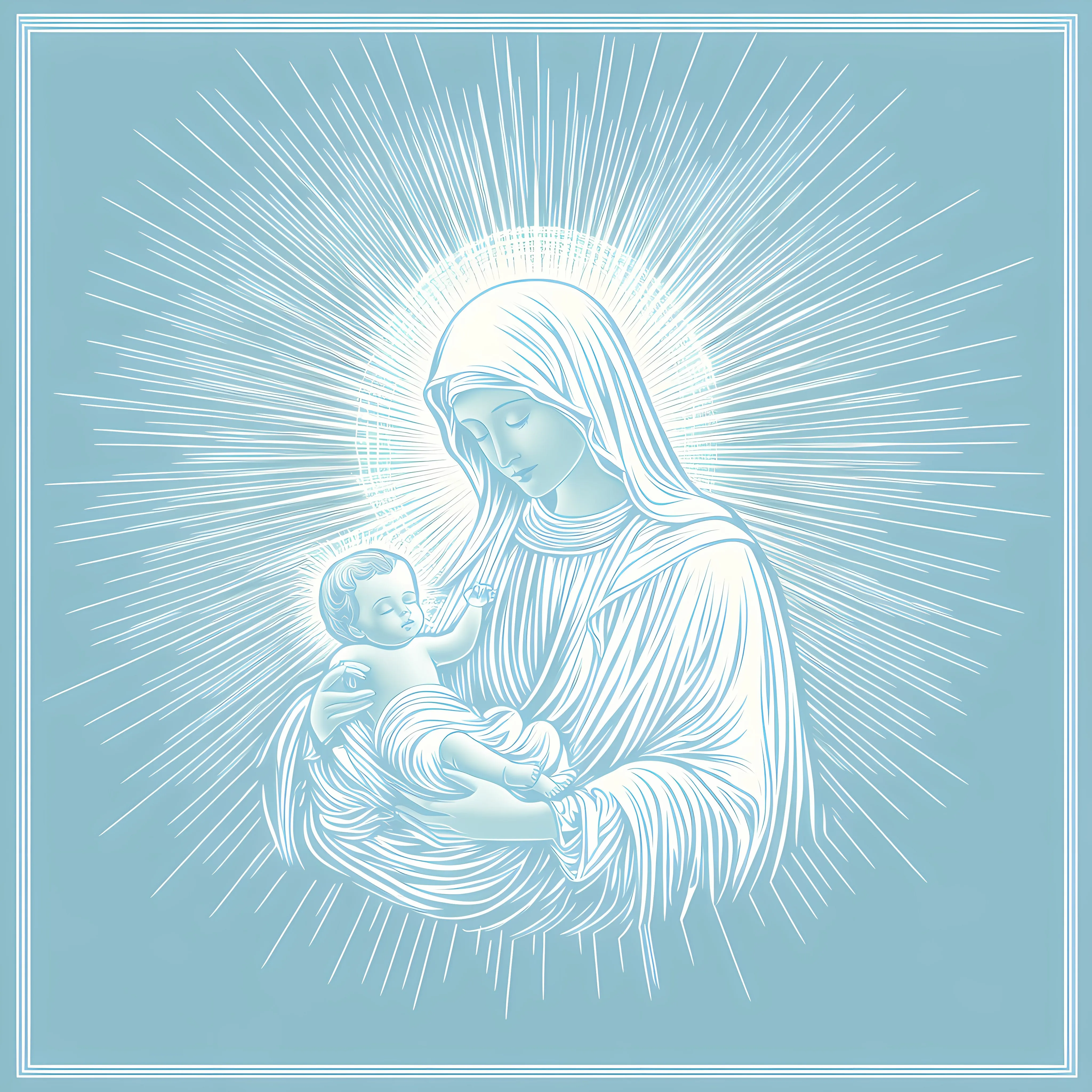 Nativity Scene with Mary and Baby Jesus — free download from Dotvec