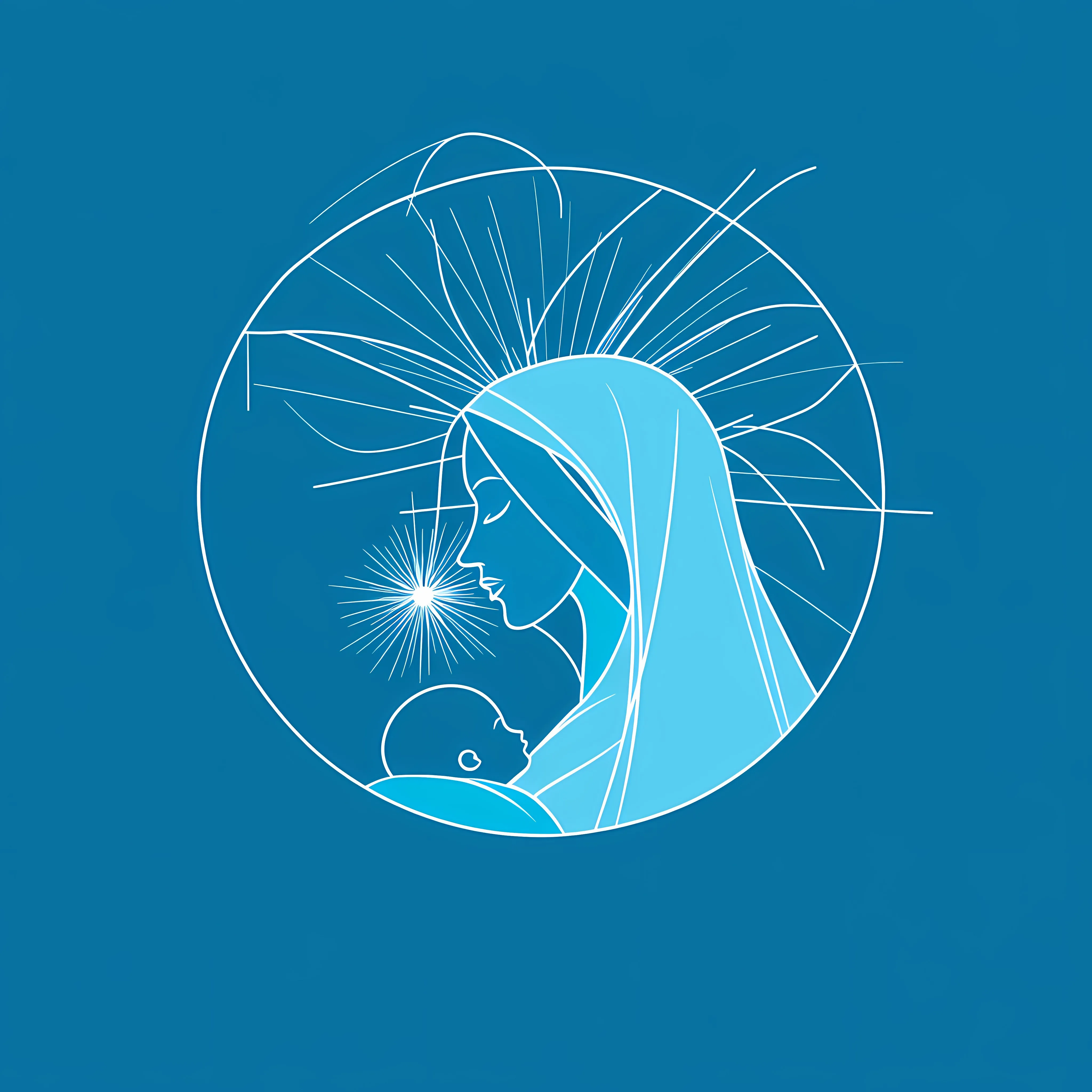 Nativity Scene with Mary, Jesus, and Star – free bethlehem image from Dotvec