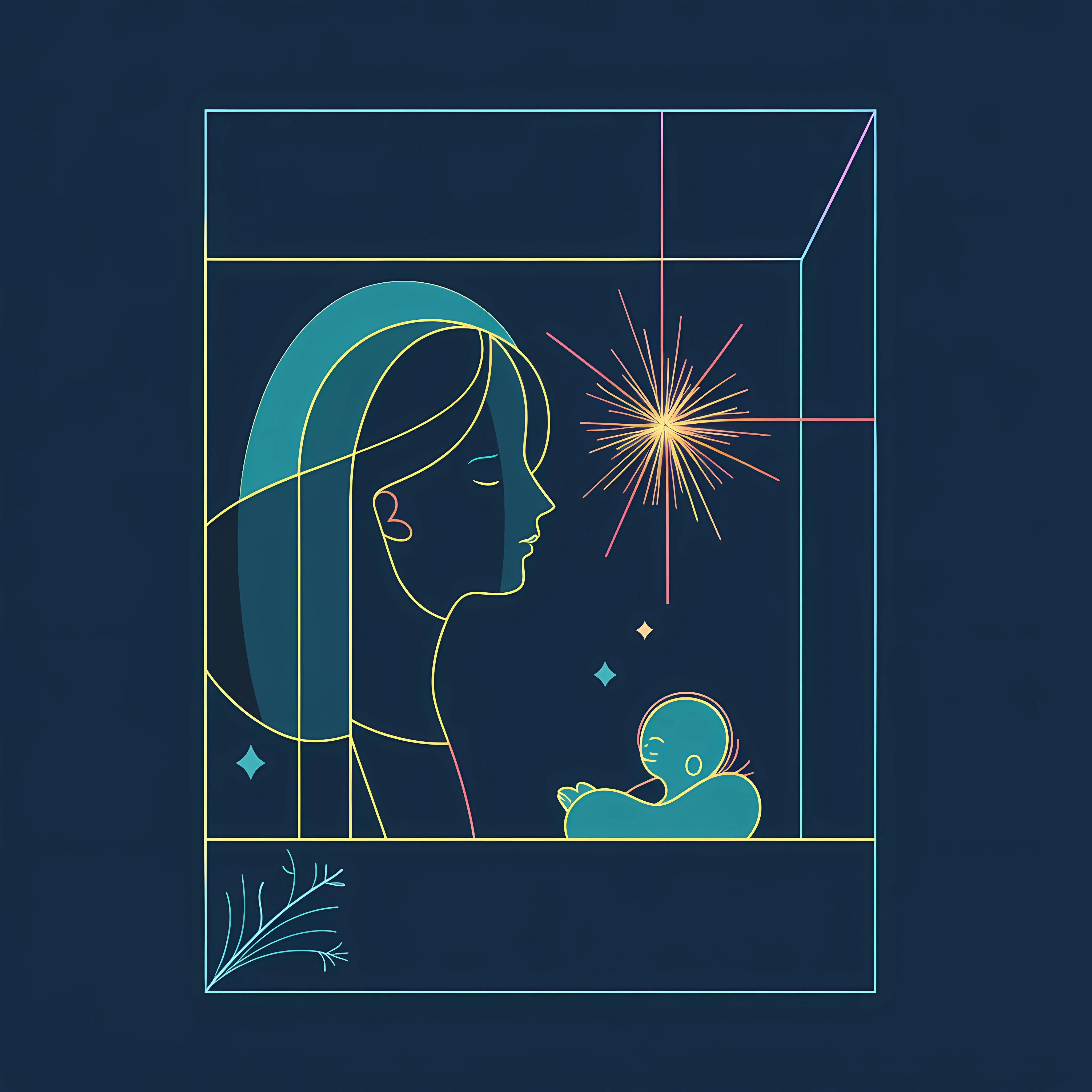 Nativity Scene: Holy Mary and Baby Jesus – free bethlehem image from Dotvec