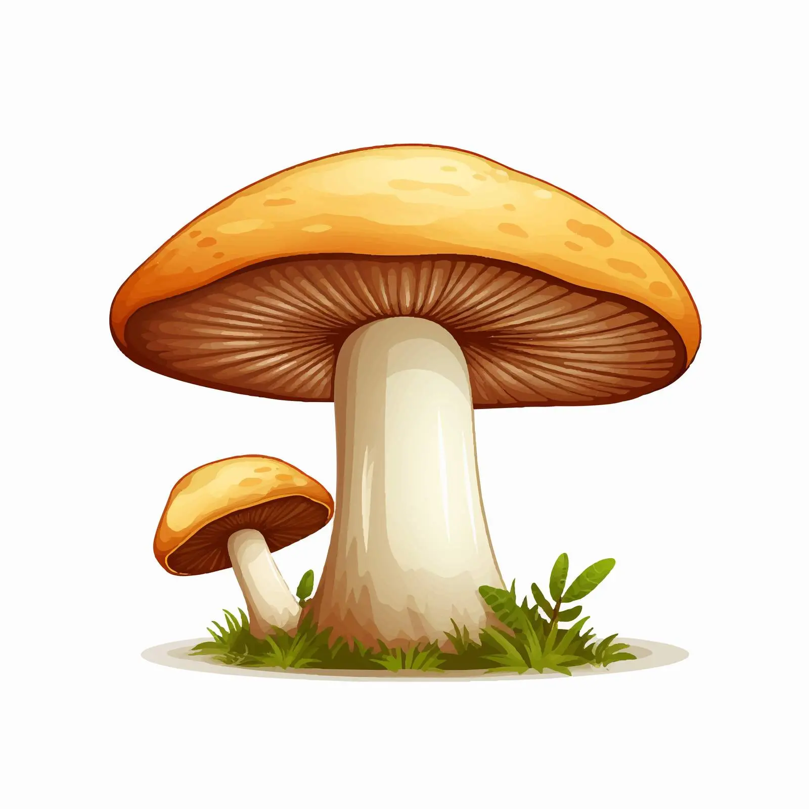 Natural Boletus Mushroom Isolated on White Background – free plant graphics image from Dotvec