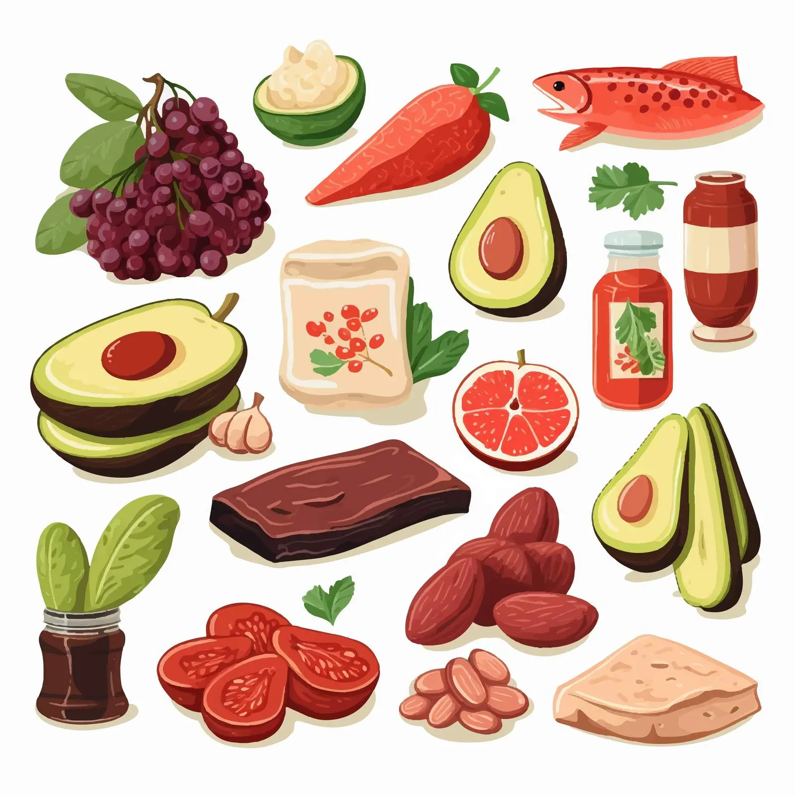 Natural Food Product Cartoon Vector Illustration — free download from Dotvec