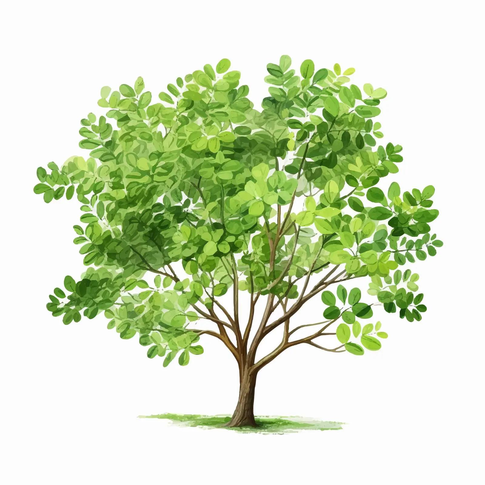 Realistic Moringa Oleifera Tree Illustration — free download from Dotvec