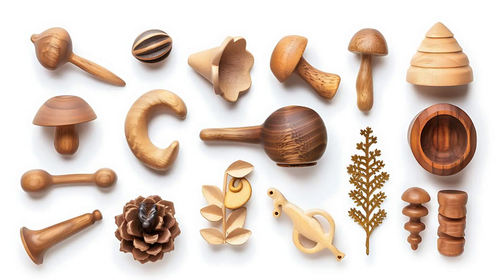 Natural Wooden Baby Toys Flat Lay Top View — free download from Dotvec