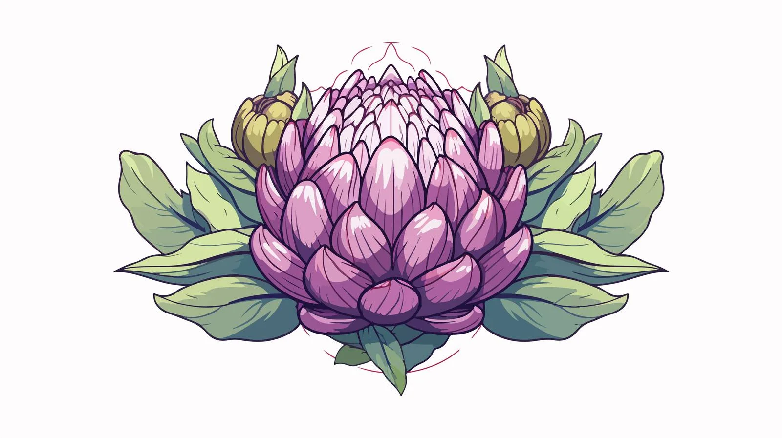 Elegant Artichoke in Monochrome and Vibrant Lines — free download from Dotvec