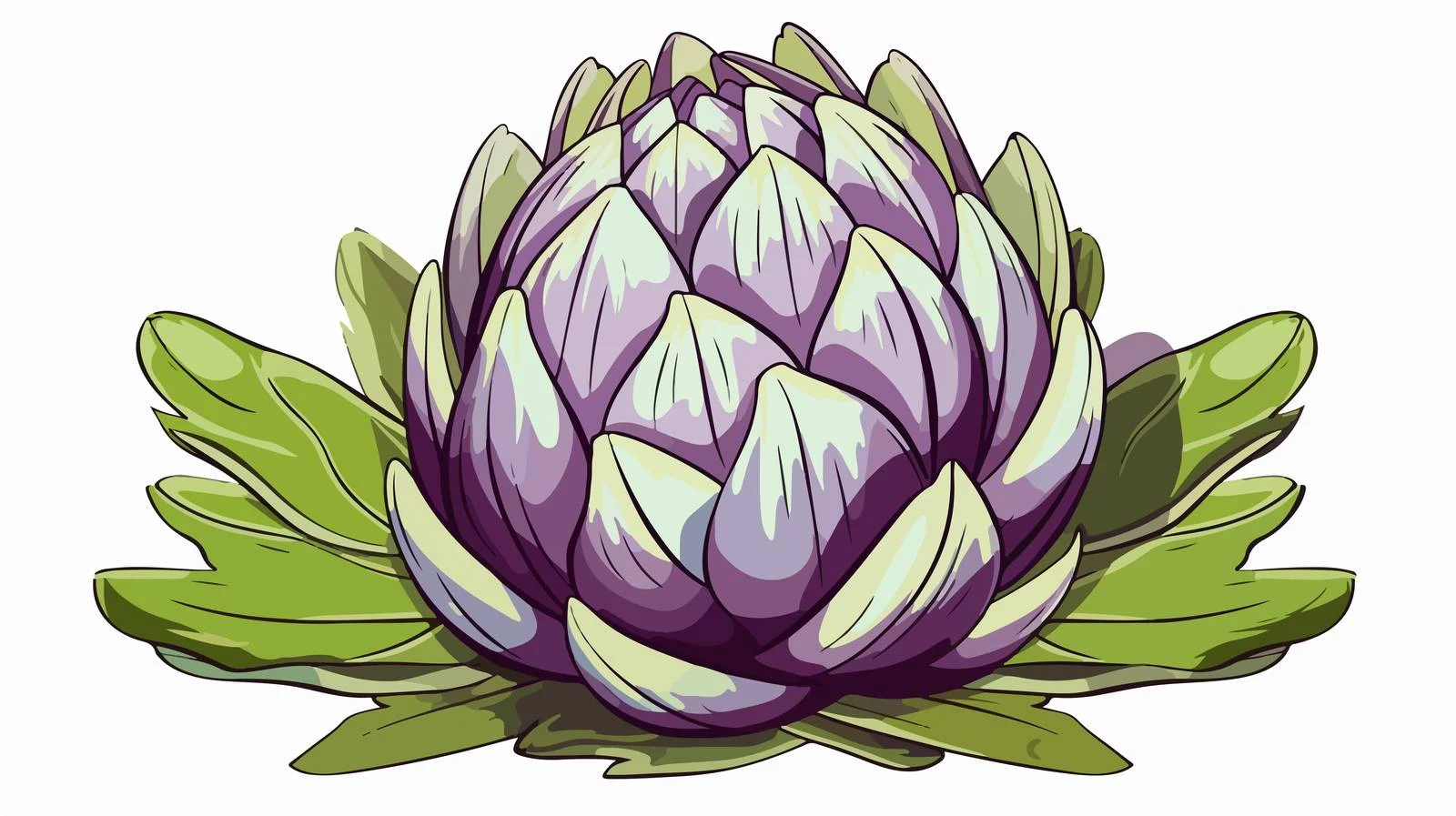 Elegant Artichoke in Monochrome and Vibrant Lines — free download from Dotvec
