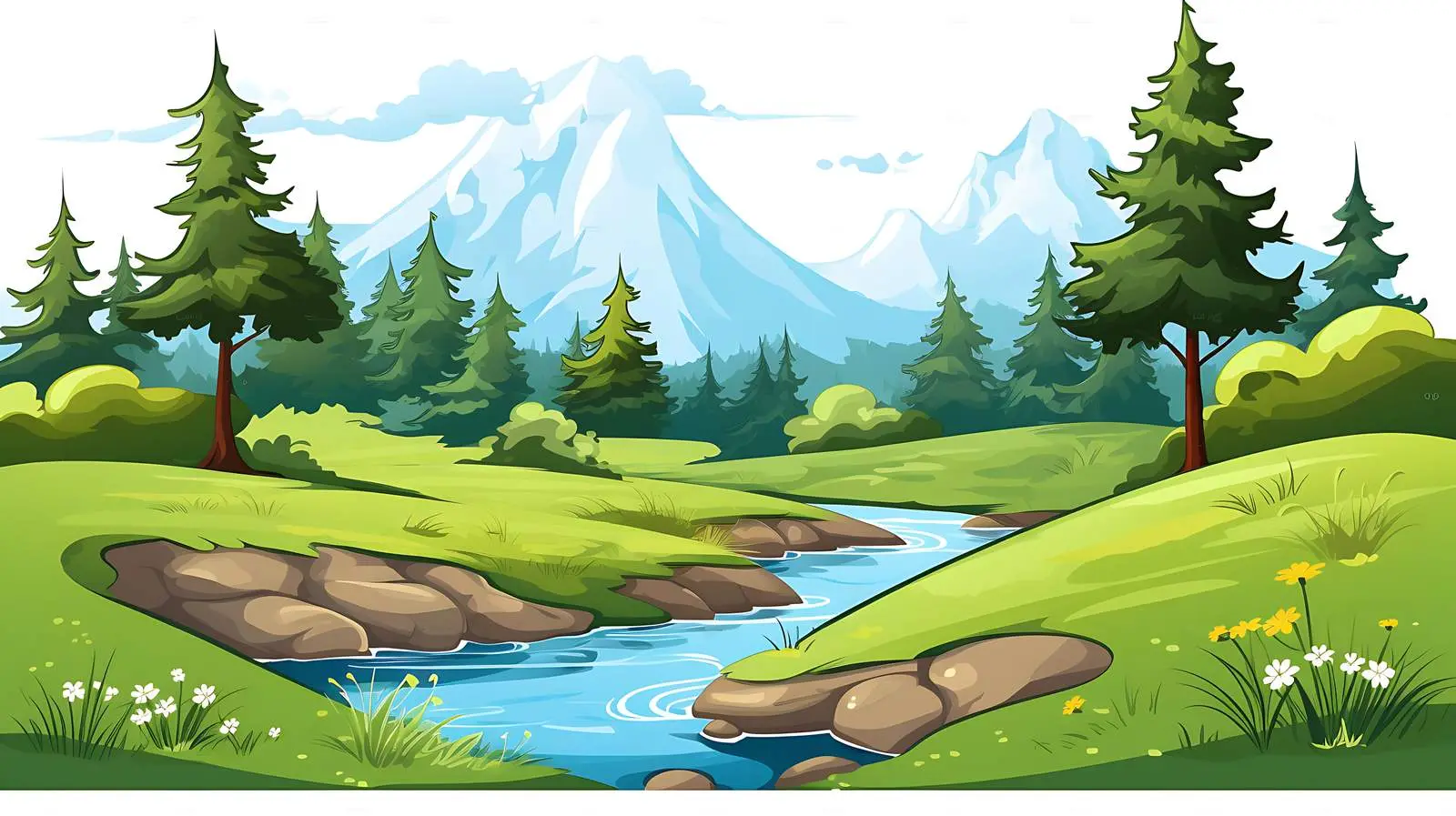 Nature Landscape Template Illustration — free download from Dotvec