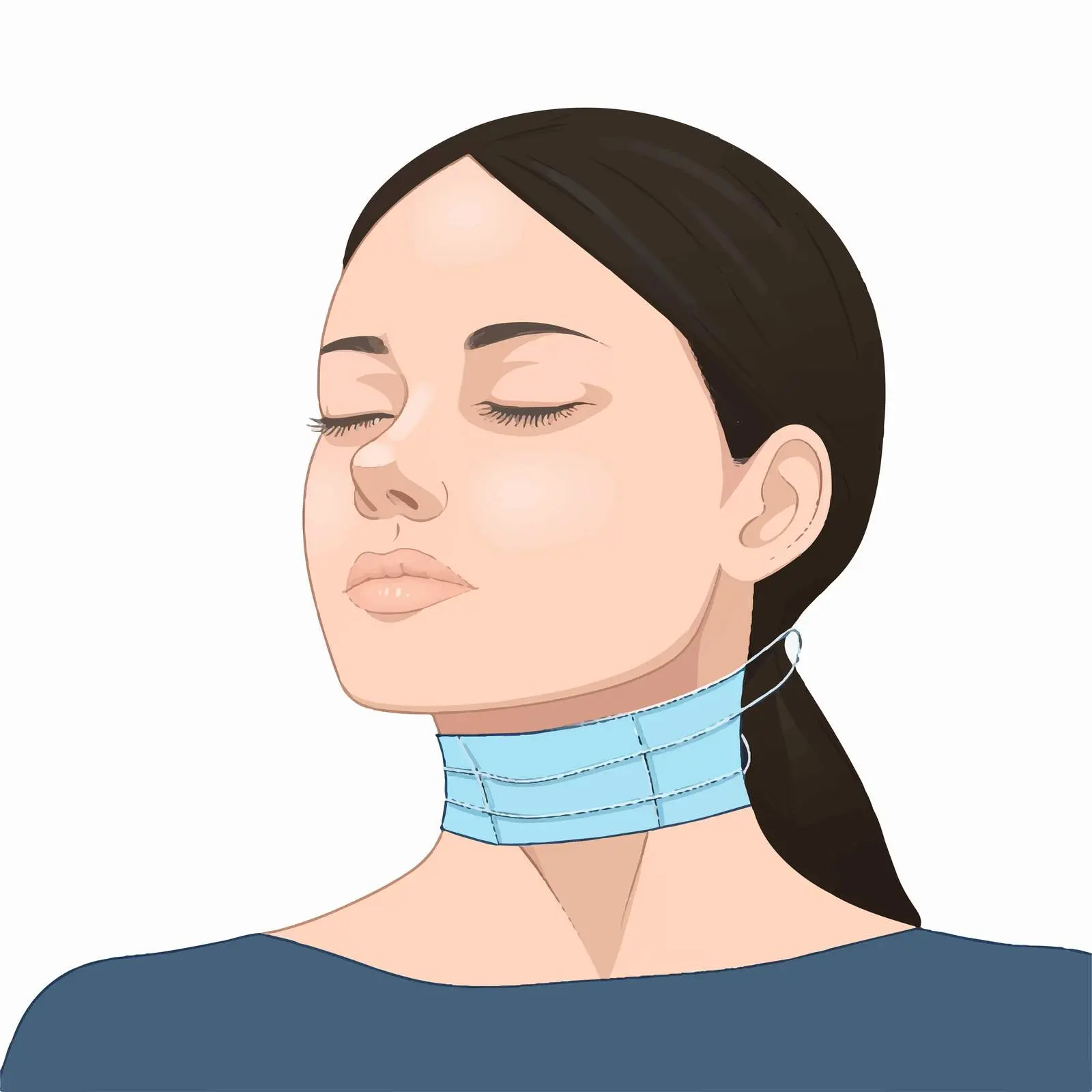 Kinesiology Neck Taping Technique for Self Care – free facial care image from Dotvec