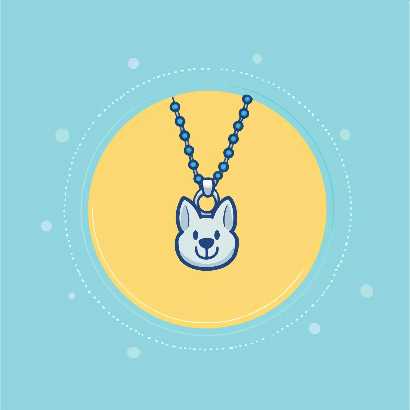 Pet Shop Veterinary Necklace Vector Illustration — free download from Dotvec