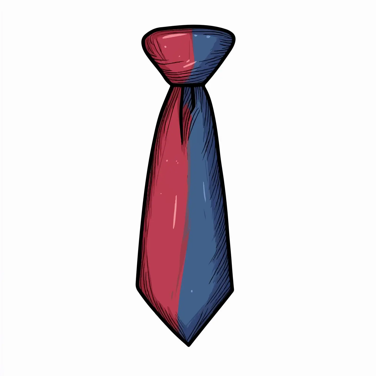 Hand Drawn Cartoon Necktie Vector Illustration — free download from Dotvec