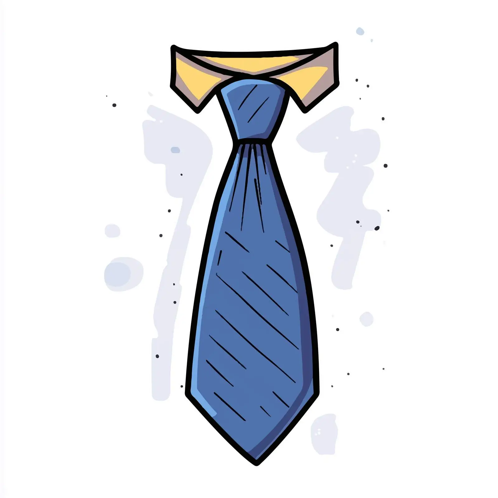 Hand-Drawn Cartoon Necktie Vector Illustration — free download from Dotvec