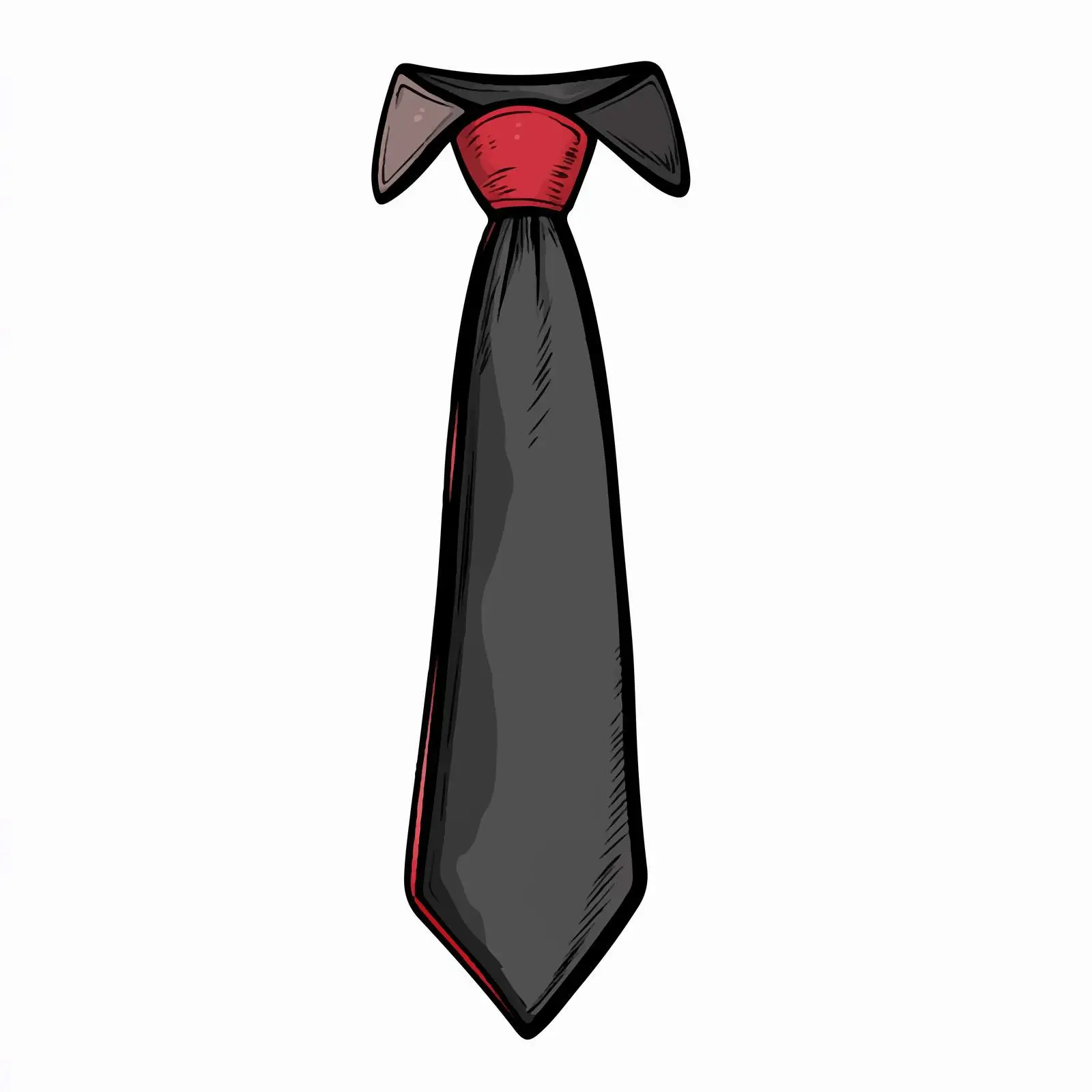 Hand Drawn Cartoon Necktie Vector Illustration — free download from Dotvec